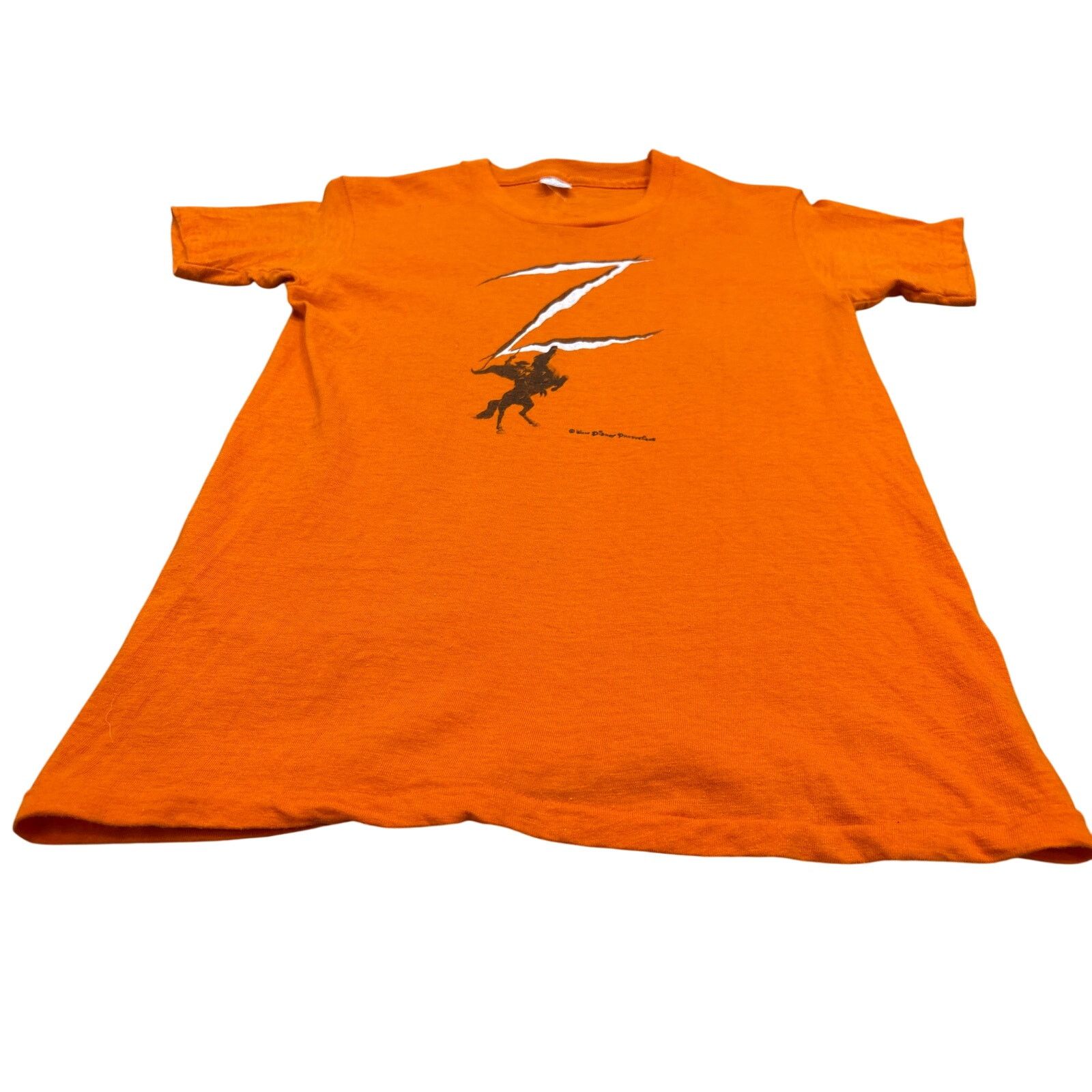 Disney Vtg 70s Sign of Zorro Youth XL single stitch shirt Disney Size XS / US 0-2 / IT 36-38 - 6 Thumbnail