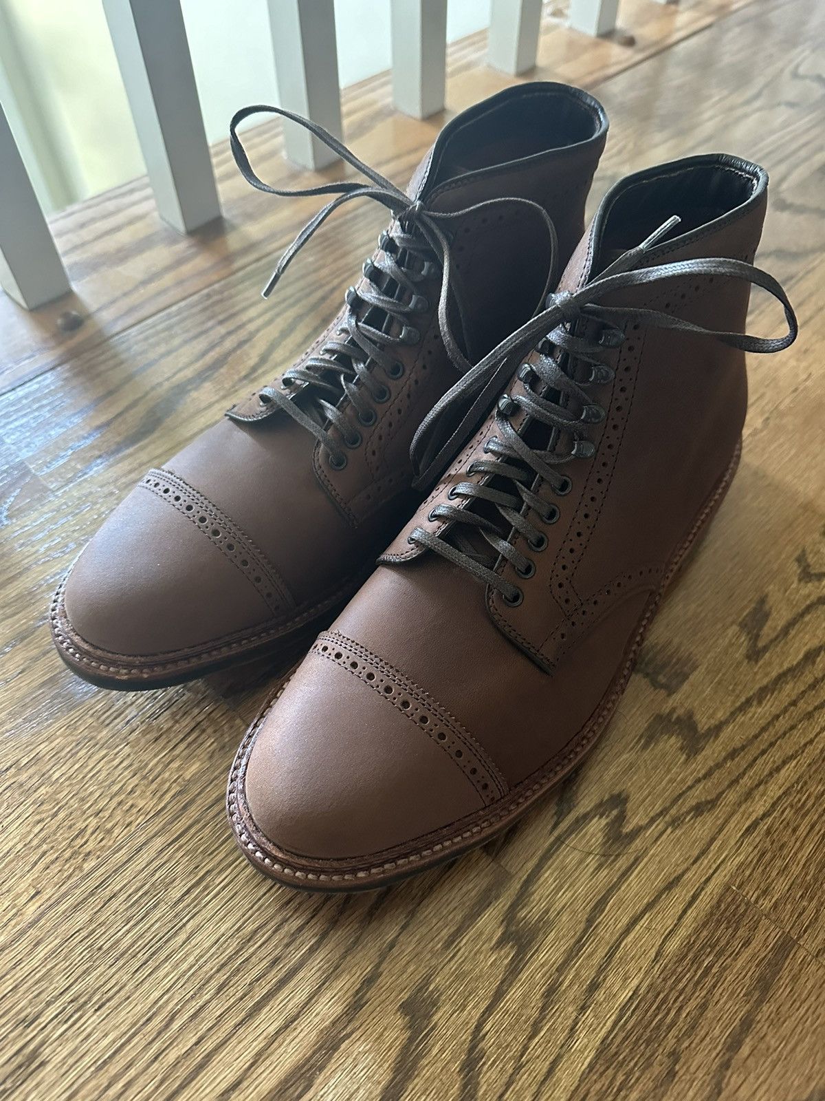 Alden Alden Tobacco Smooth Chamois Perforated Straight Tip Boot Size US 9 / EU 42 - 3 Thumbnail
