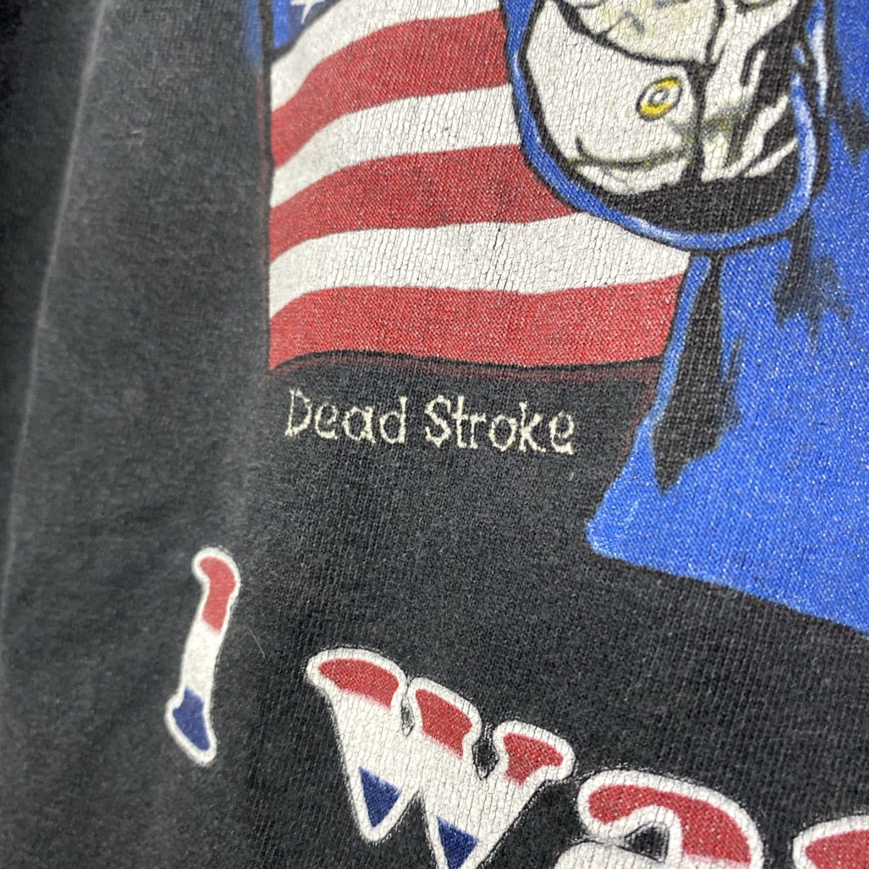 Vintage VTG Bayside Heavyweight 90s Dead Stroke Pool T Shirt Grunge Skeleton Black XL Mens Size US XL / EU 56 / 4 - 2 Thumbnail