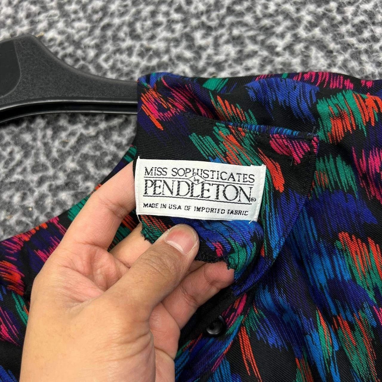 Pendleton Vintage Miss Sophisticates Blouse Women 6 Abstract Size M / US 6-8 / IT 42-44 - 6 Thumbnail