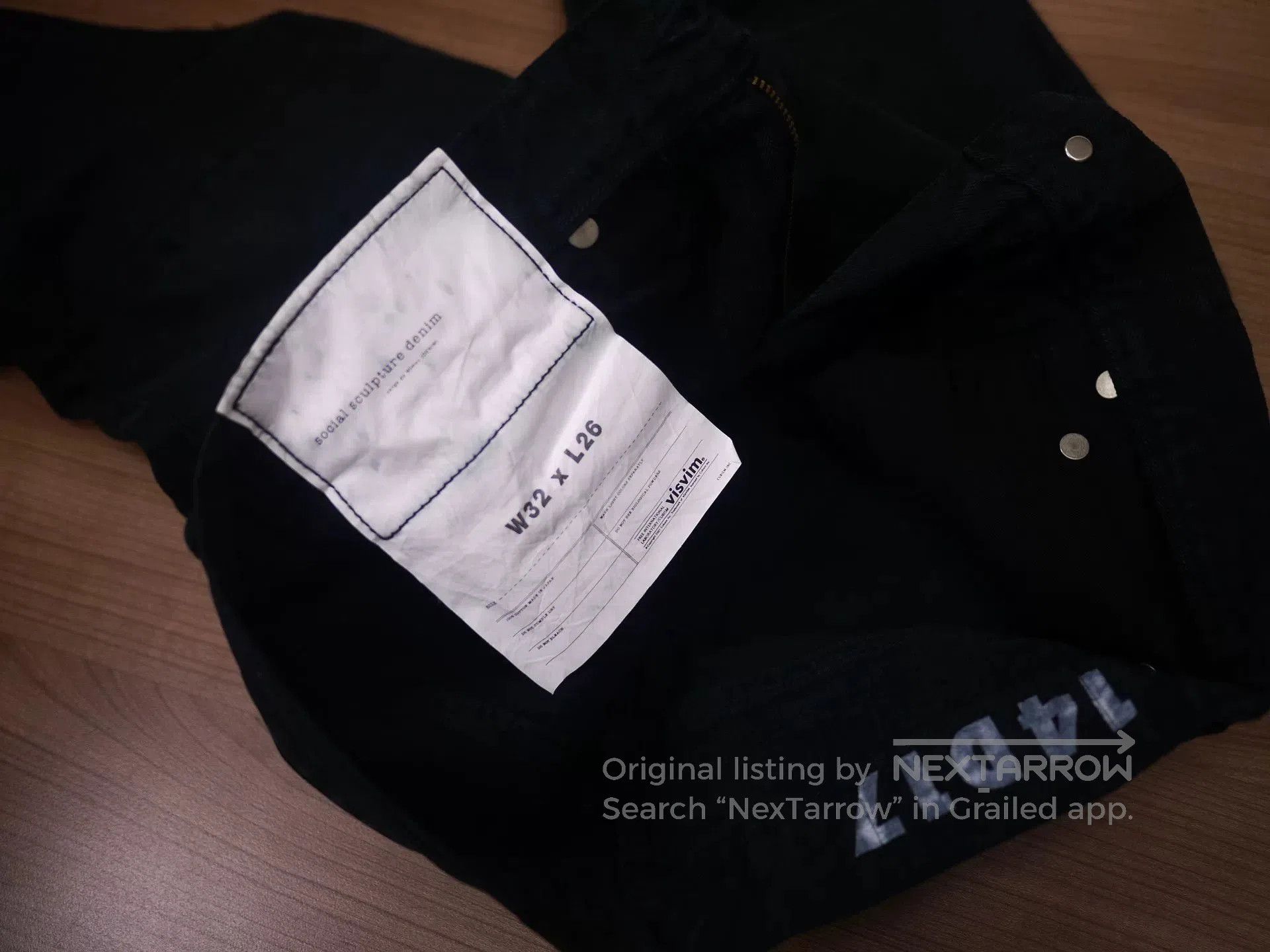 Visvim VISVIM SOCIAL SCULPTURE D17 Black Jeans. Size US 32 / EU 48 - 7 Thumbnail