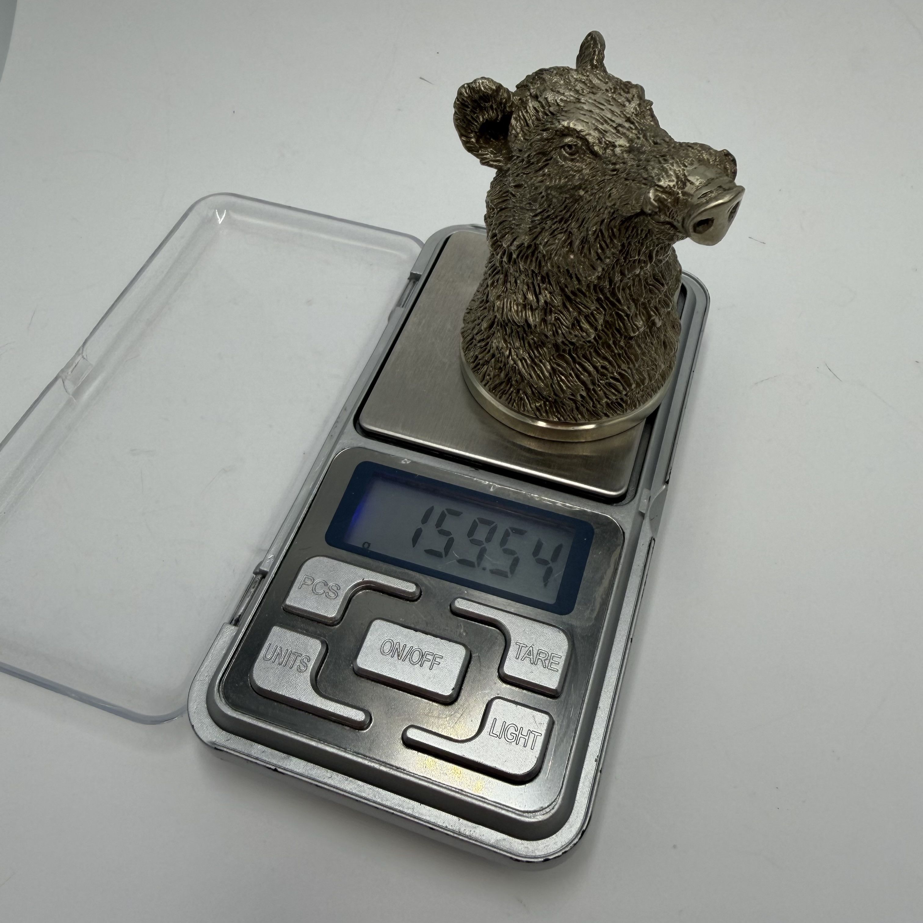 Vintage Vintage Metal Shot Glass Wild Boar Head Figurine Handcrafted Size ONE SIZE - 10 Thumbnail