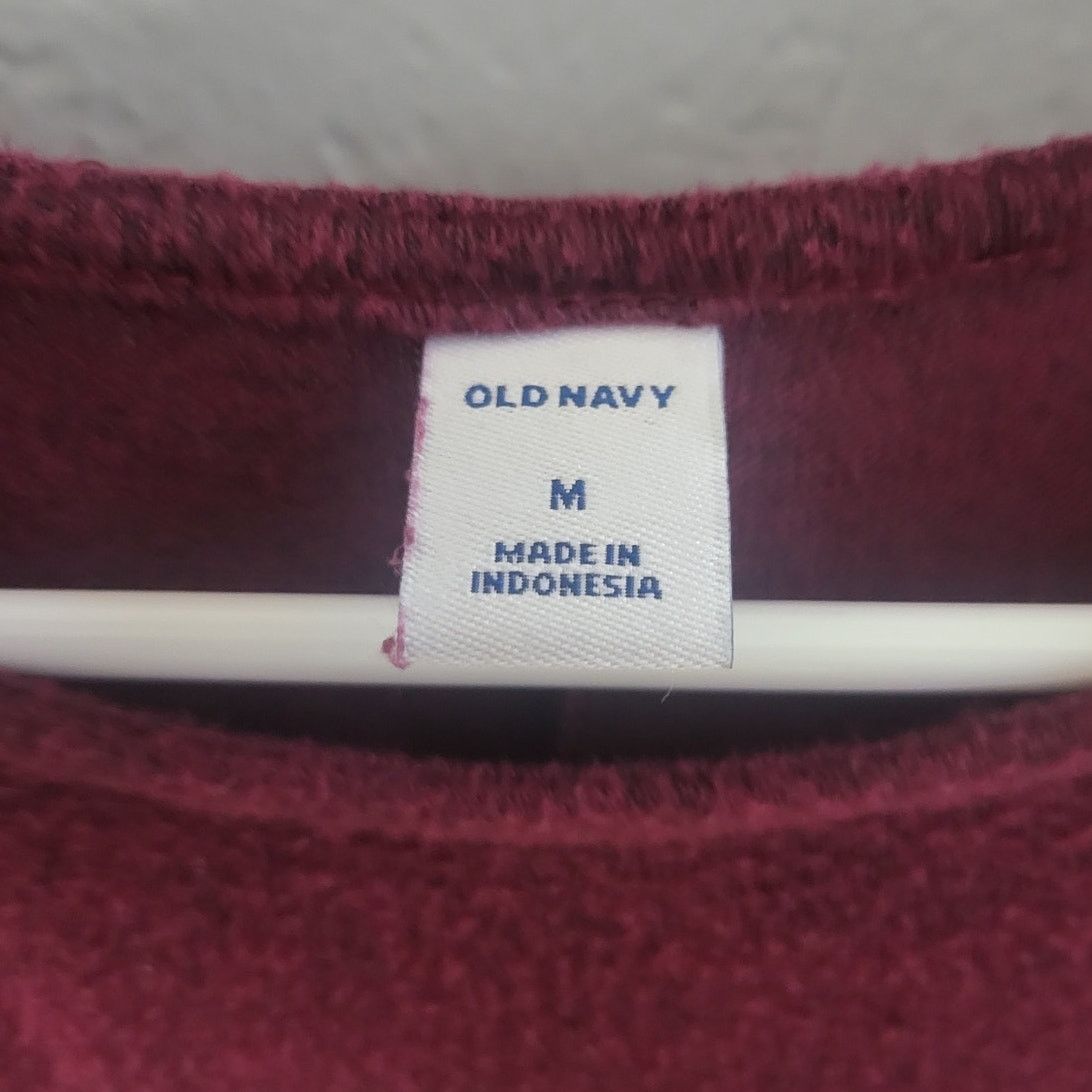 Old Navy Old Navy Heathered Burgundy Long Sleeve Rayon Dress - Medium Size M / US 6-8 / IT 42-44 - 4 Thumbnail