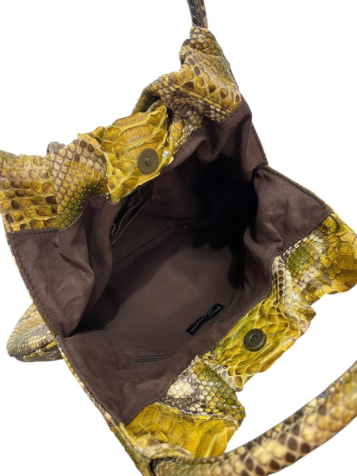 Genuine Leather Full Leather Python Elena Girardi Handmade Hobo Bag 2🟩2 Size ONE SIZE - 15 Thumbnail