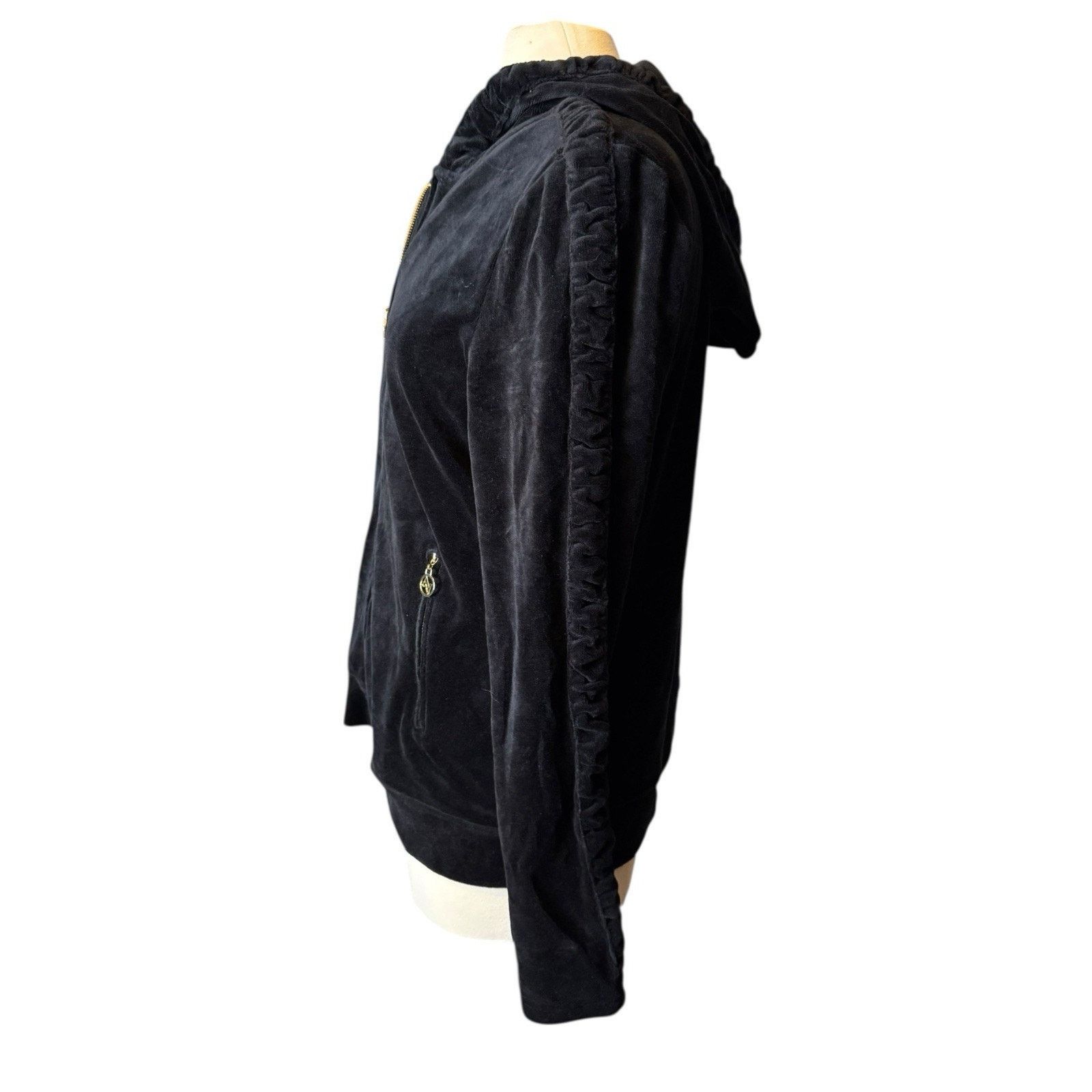Other Adrienne Vittadini NEW Velour Full Zip Hoodie Sweatshirt Size XL / US 12-14 / IT 48-50 - 6 Thumbnail