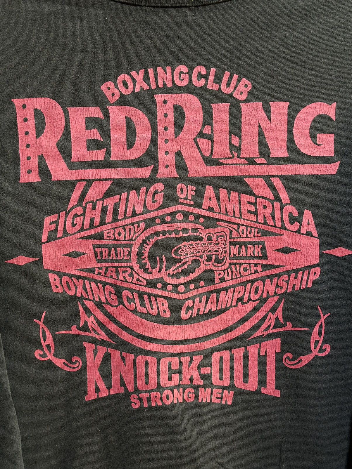 Vintage Vintage Red Ring Boxing Club Long Sleeve Tee Size US L / EU 52-54 / 3 - 9 Thumbnail