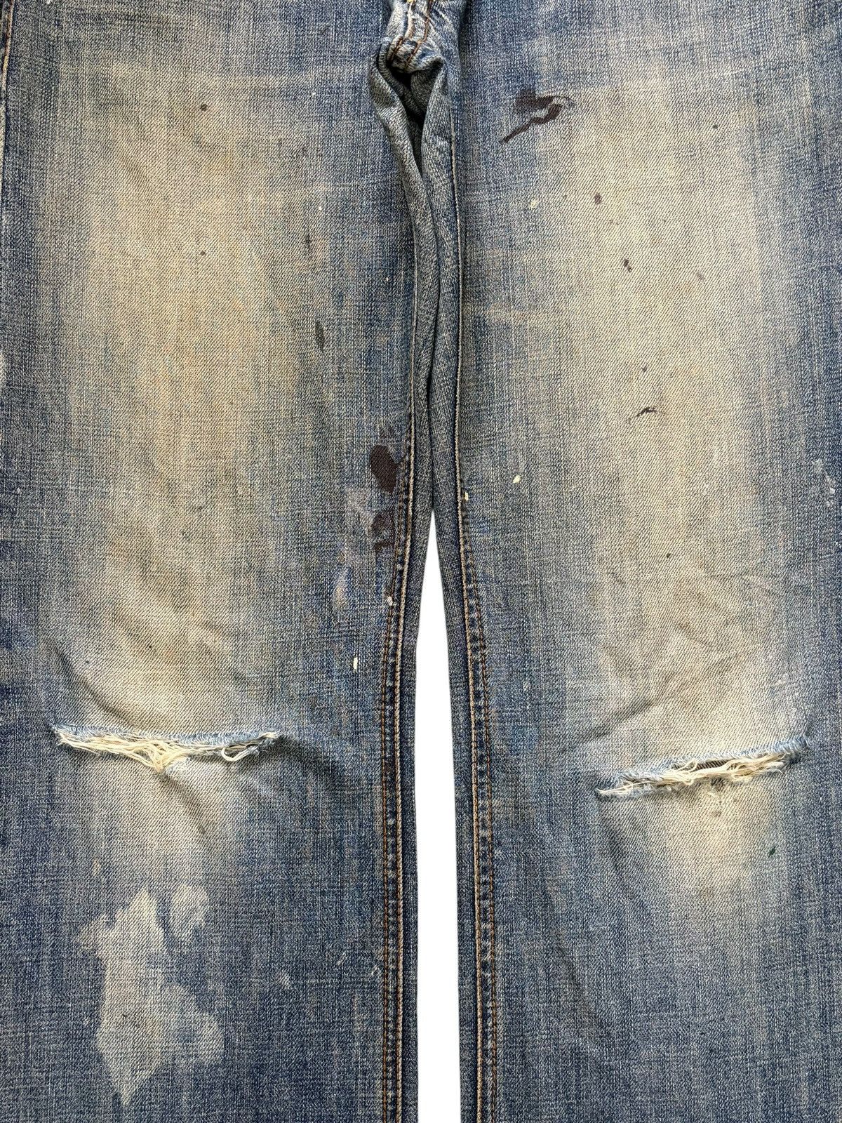 United Arrows Vintage United Arrow Mud Wash Painted Distress Loose Jeans Size 31" - 3 Thumbnail