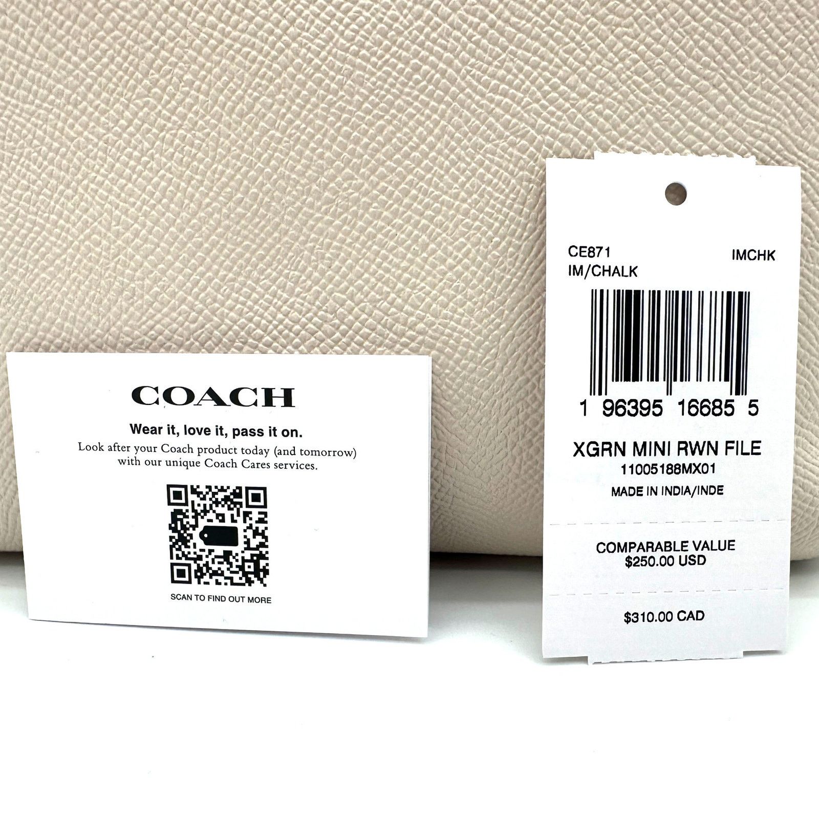 Coach Coach Mini Rowan File Bag Crossbody Purse in Chalk White Size ONE SIZE - 6 Thumbnail