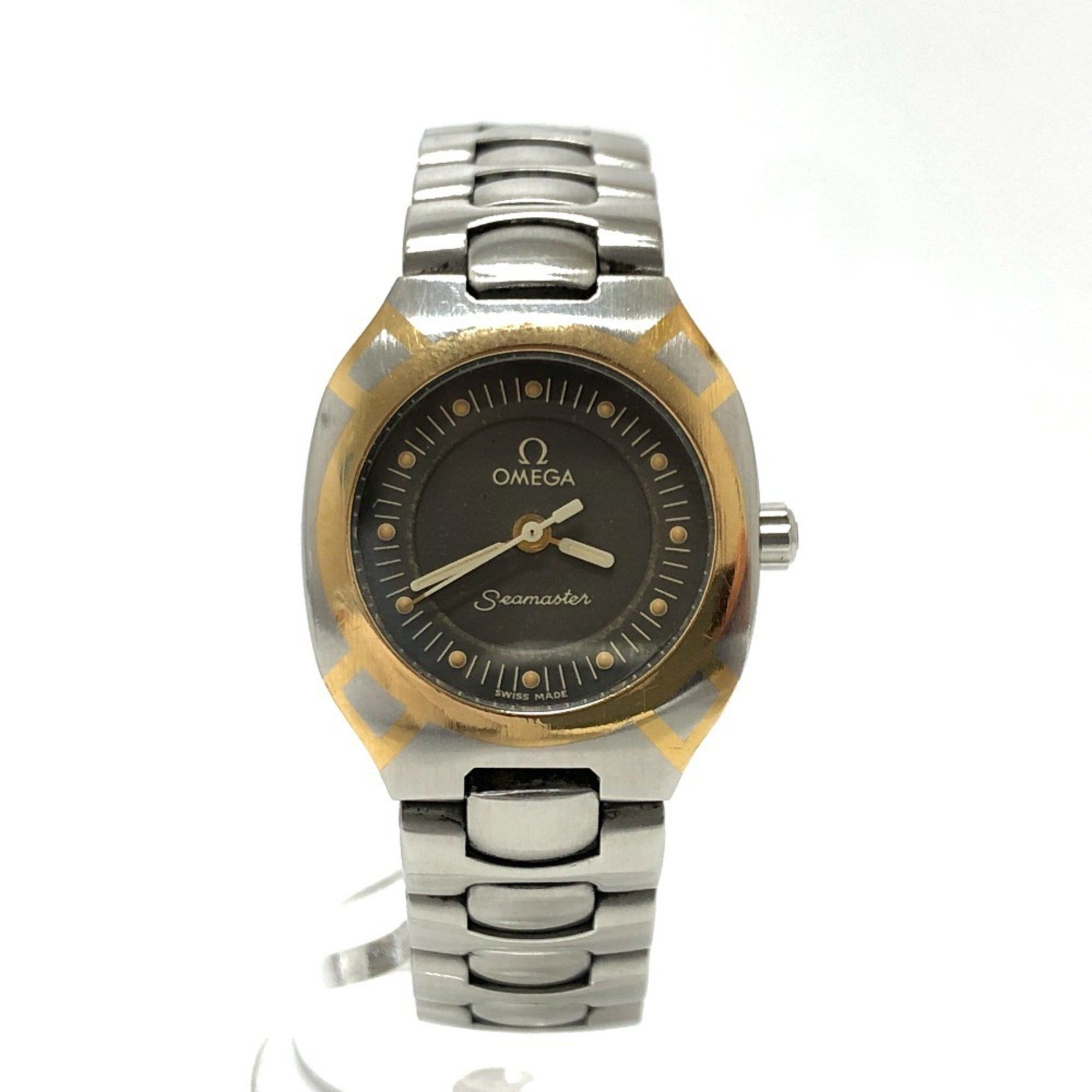 Omega Seamaster Polaris Quartz Wristwatch Watch Ss Ladies Silver in Gold, Women's