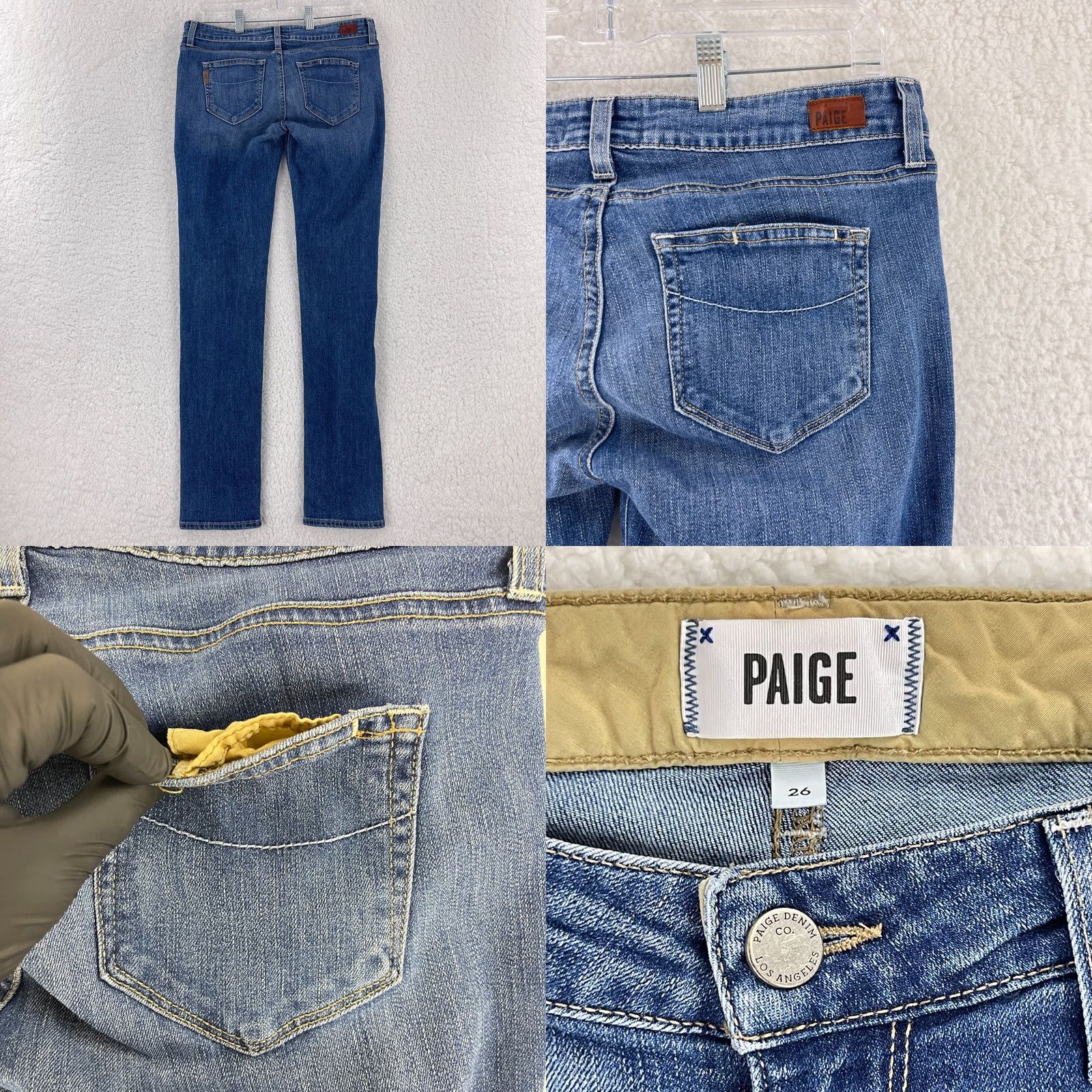 Paige Paige Jimmy Denim Skinny Jeans Womens Size 26 Blue Mid-Rise Stretch Jeans Size 26" / US 2 / IT 38 - 9 Thumbnail