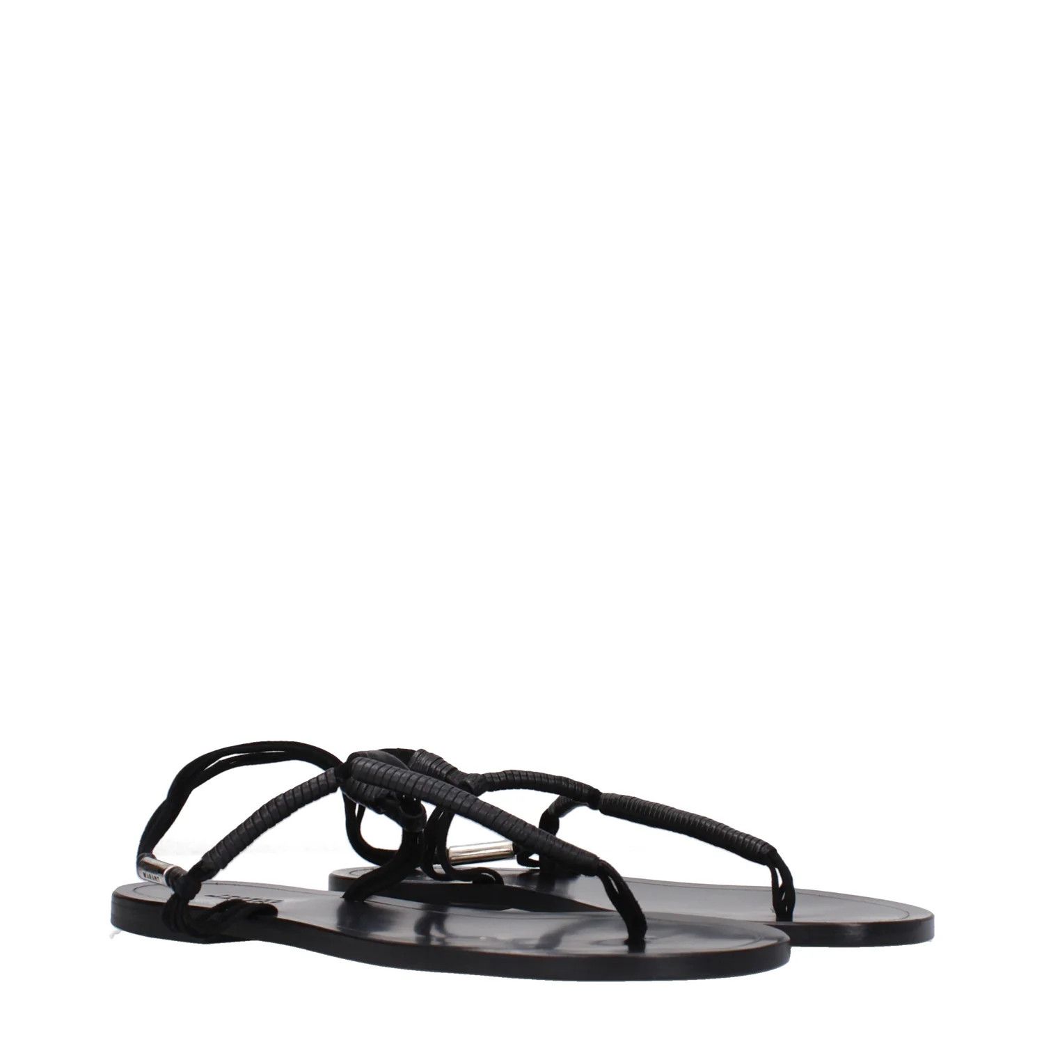 Isabel Marant ob1o1e1124 Leather Flip Flops in Black Size US 6 / IT 36 - 2 Thumbnail