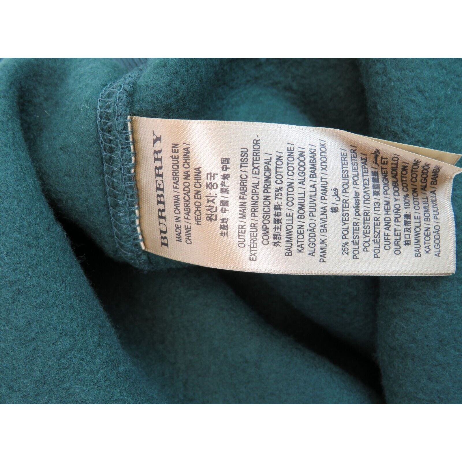 Burberry REYLIEGH GREEN COTTON WHITE KNIGHT LOGO PULLOVER SWEATER XXL Size US XXL / EU 58 / 5 - 10 Thumbnail