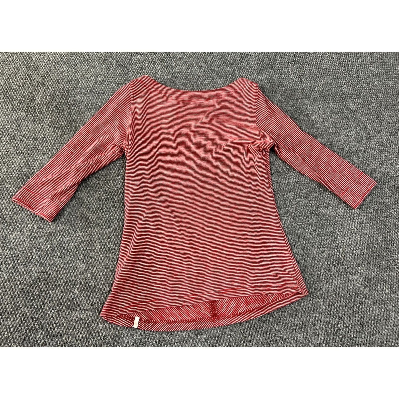 Vintage Woolrich Shirt Womens Medium Red White Stripe Long Sleeve Tunic Cotton Top Size M / US 6-8 / IT 42-44 - 6 Thumbnail