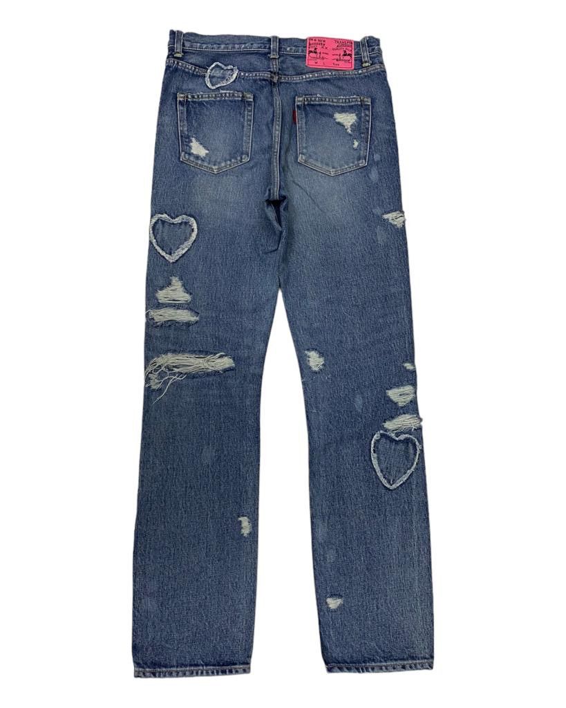 Hysteric Glamour × If Six Was Nine × Le Grande Bleu (L.G.B.) 🔥RNA SLANG DAMAGE DISTRESSED DENIM JEANS UNDERCOVER STYLE Size 30" / US 8 / IT 44 - 2 Thumbnail