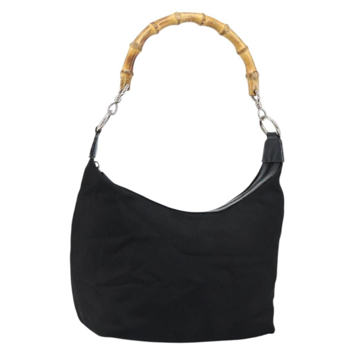 Gucci Gucci Vintage Bamboo Handle Bag Nylon Size ONE SIZE - 1 Thumbnail