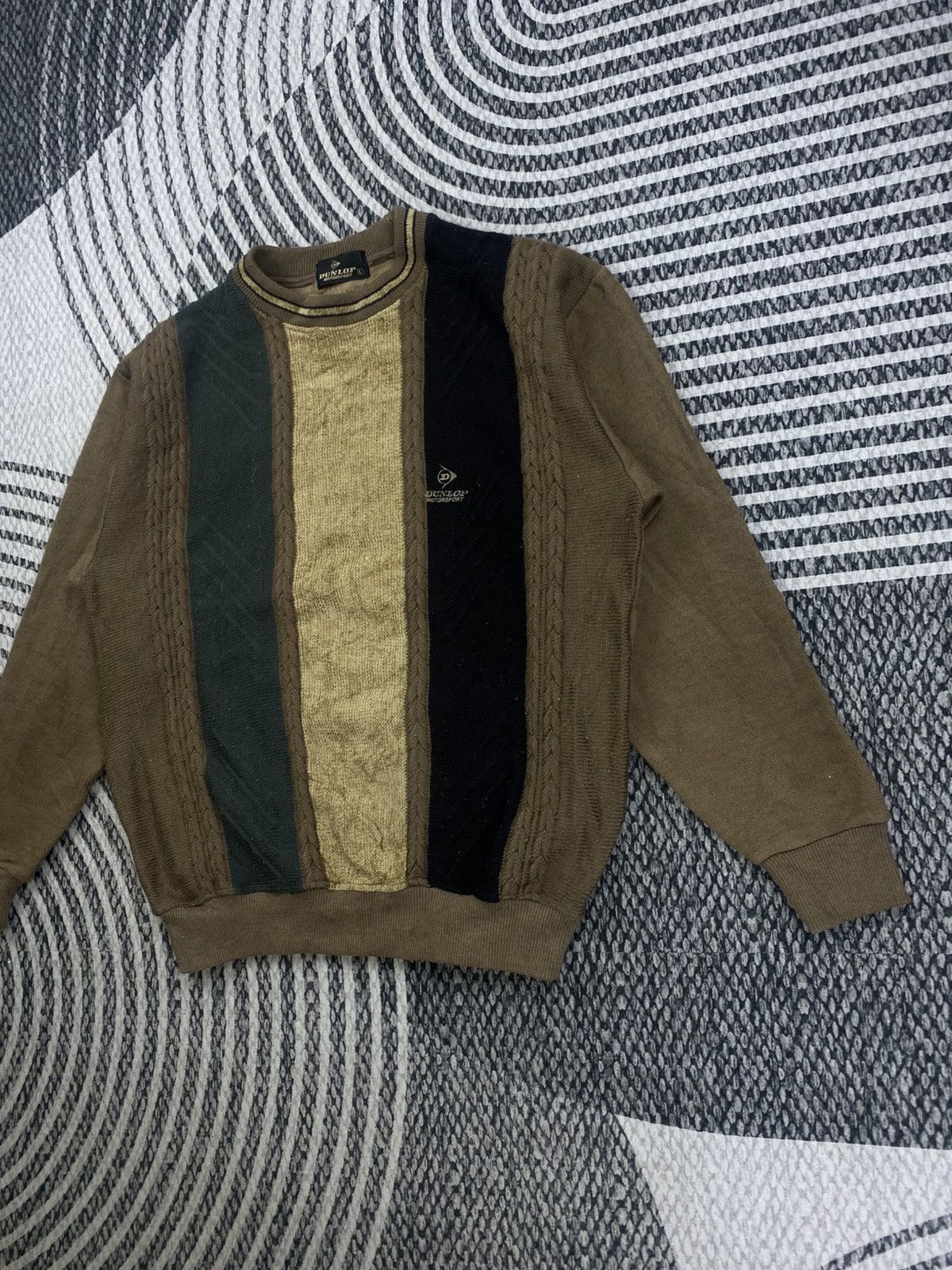 Dunlop Vintage Dunlop Motorsport Brown Knitwear Shirt Size US M / EU 48-50 / 2 - 4 Thumbnail