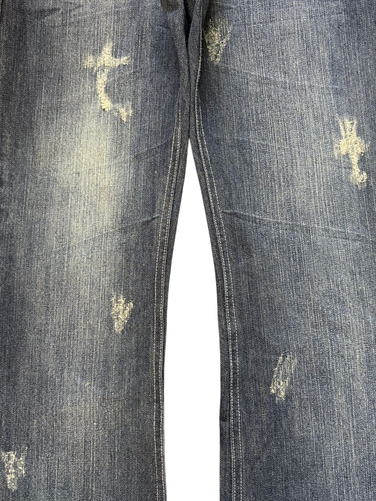 Hysteric Glamour Vintage Japanese Brand Buckle Back Low Rise Flare Jeans Size 28" / US 6 / IT 42 - 3 Thumbnail