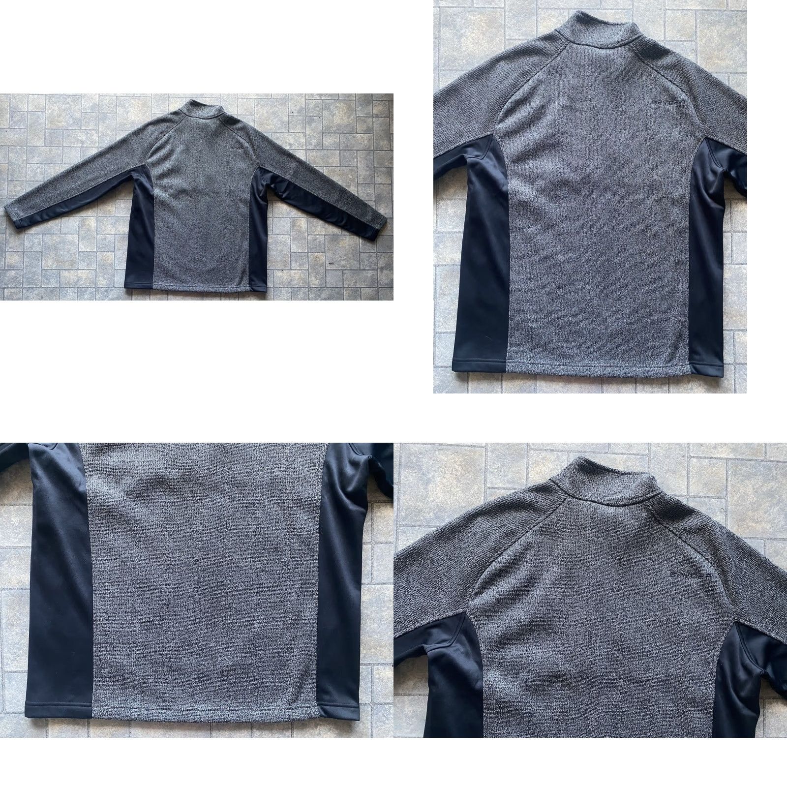 Spyder NWT Spyder Jacket 2XL Men Gray 1/4 Zip Pullover Pocket Logo Black Polyester Jacket Size US XXL / EU 58 / 5 - 9 Thumbnail