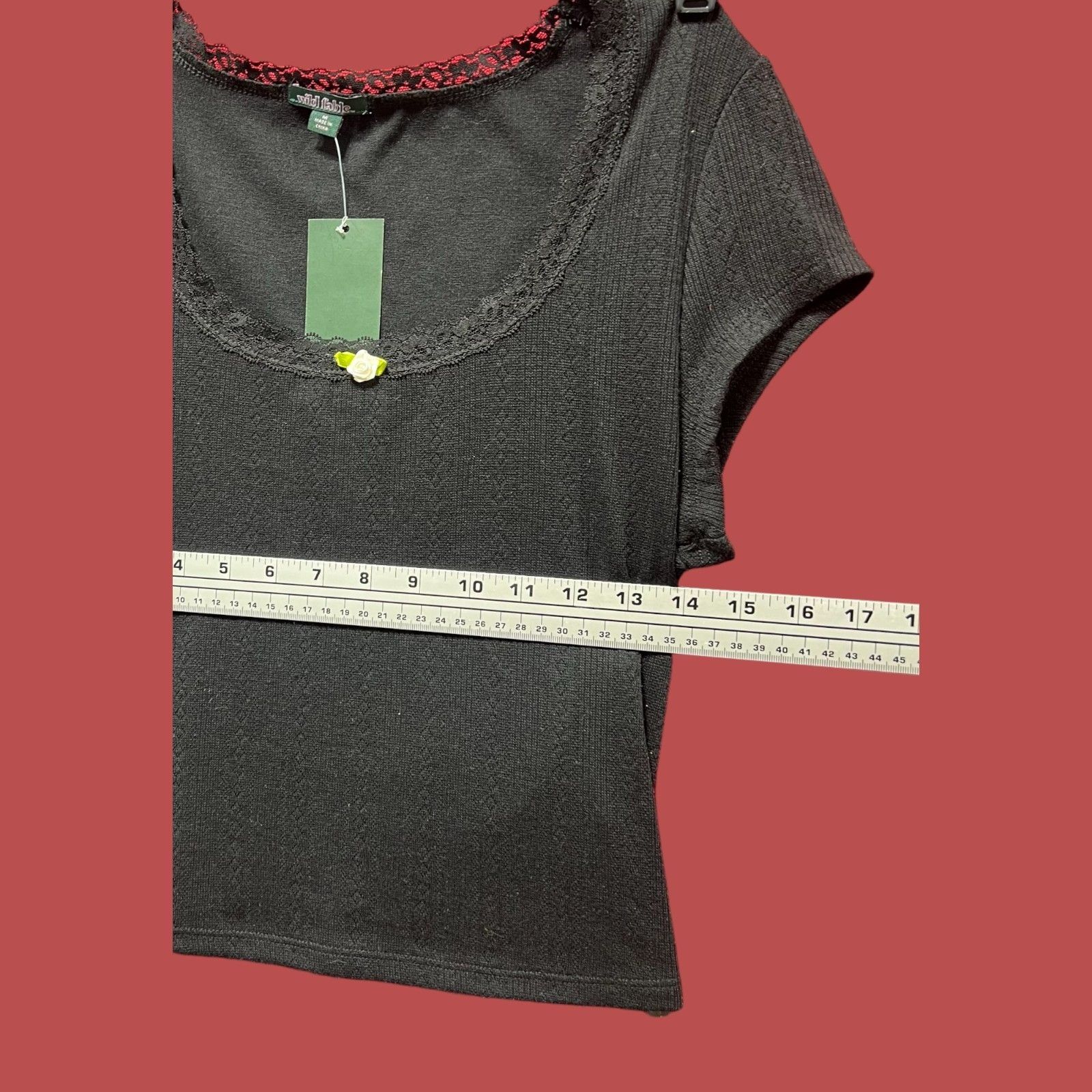Other Wild Fable - Women's Short Sleeve T-Shirt - Black - Medium Size M / US 6-8 / IT 42-44 - 3 Thumbnail