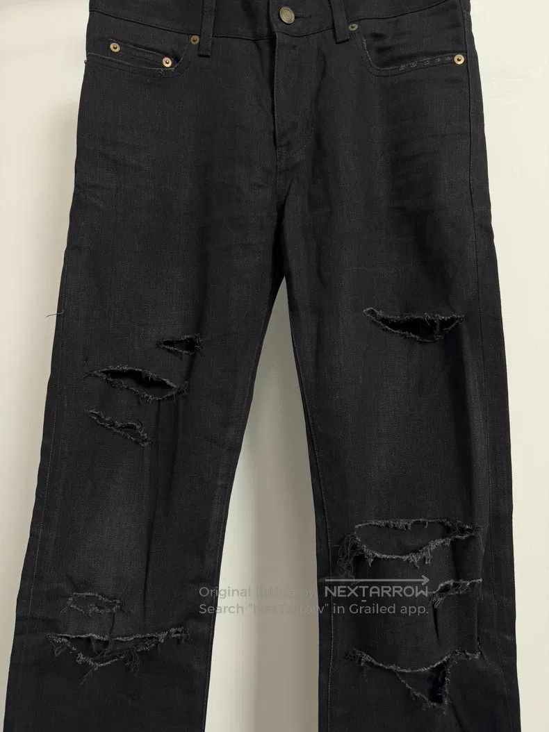 Saint Laurent Paris Saint Laurent Paris Black distressed denim jeans Size US 29 - 3 Thumbnail