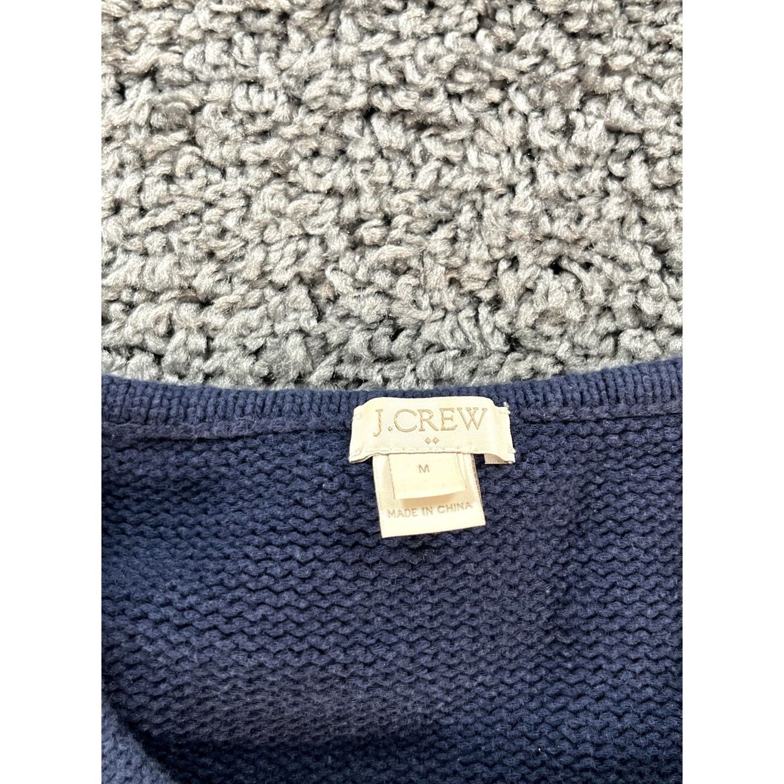 J.Crew VINTAGE J.CREW Sweater Vest Womens Medium Blue Fisherman Cable Knit Sleeveless Cotton City Classic Mens? Size M / US 6-8 / IT 42-44 - 4 Thumbnail