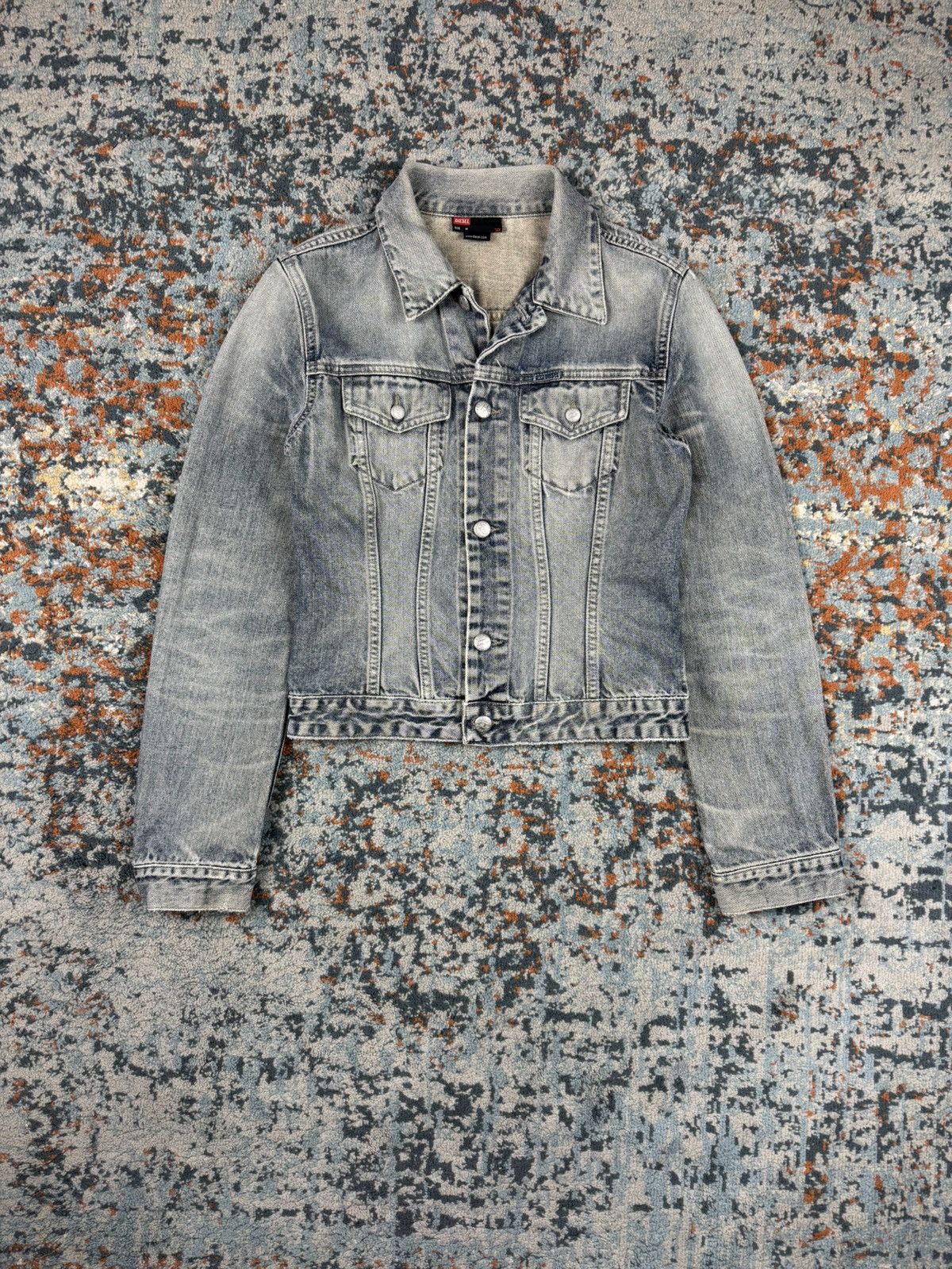 Diesel × Vintage Vintage Y2K Diesel washed denim katana jacket cropped fit Size M / US 6-8 / IT 42-44 - 1 Thumbnail