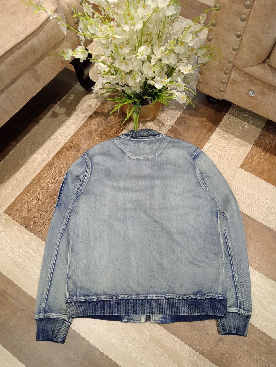 Japanese Brand CAVARIA JAPAN WASHED DENIM BOMBER JACKET - SIZE 46 Size US M / EU 48-50 / 2 - 8 Thumbnail