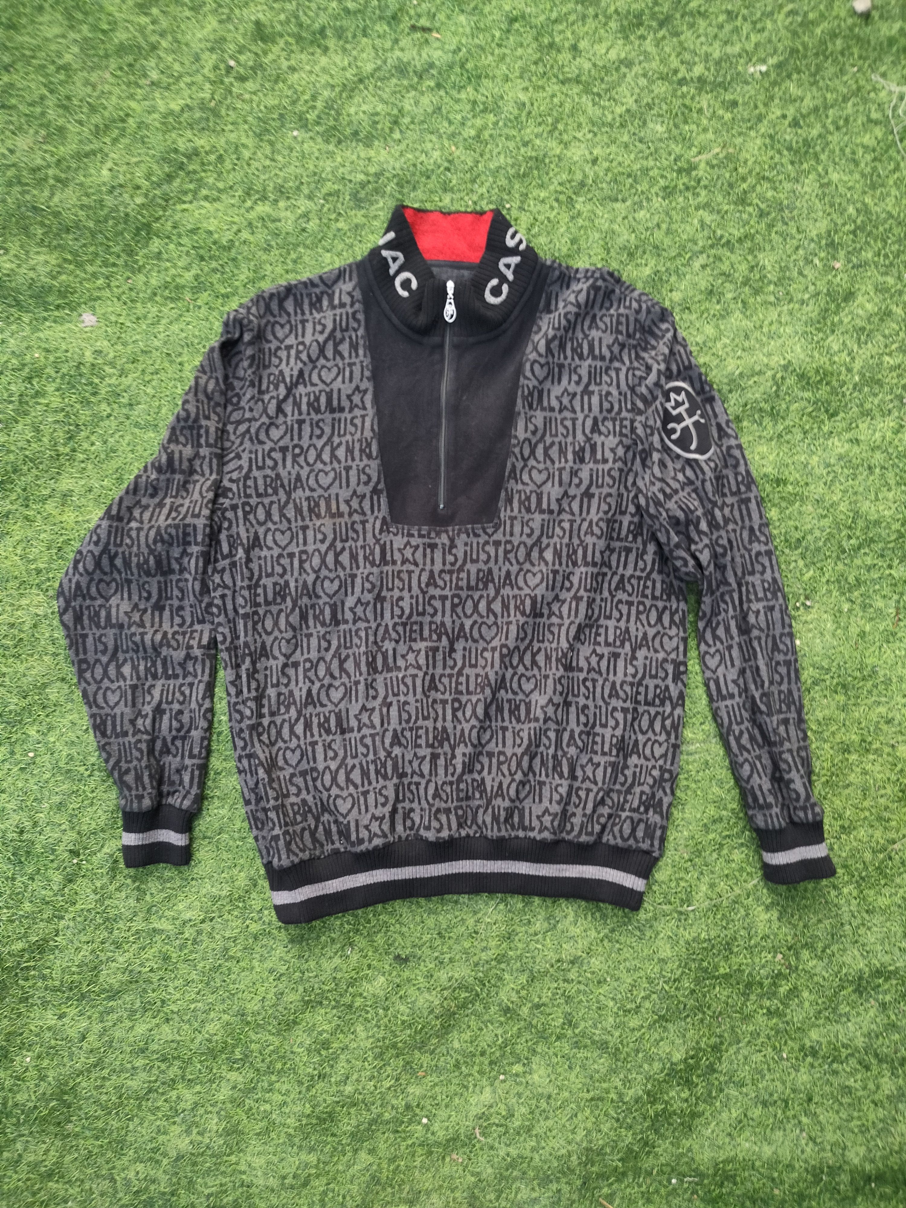 Japanese Brand CASTELBAJAC FULL PRINT HALF ZIPPER SWEATSHIRT Size US L / EU 52-54 / 3 - 1 Thumbnail