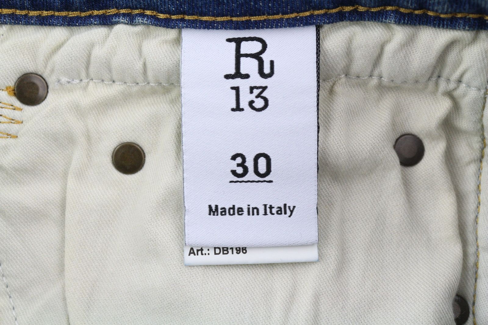 R13 BOY STRAIGHT 30 Cropped Ankle Washed Blue Kelly 84446 Size 30" / US 8 / IT 44 - 9 Thumbnail
