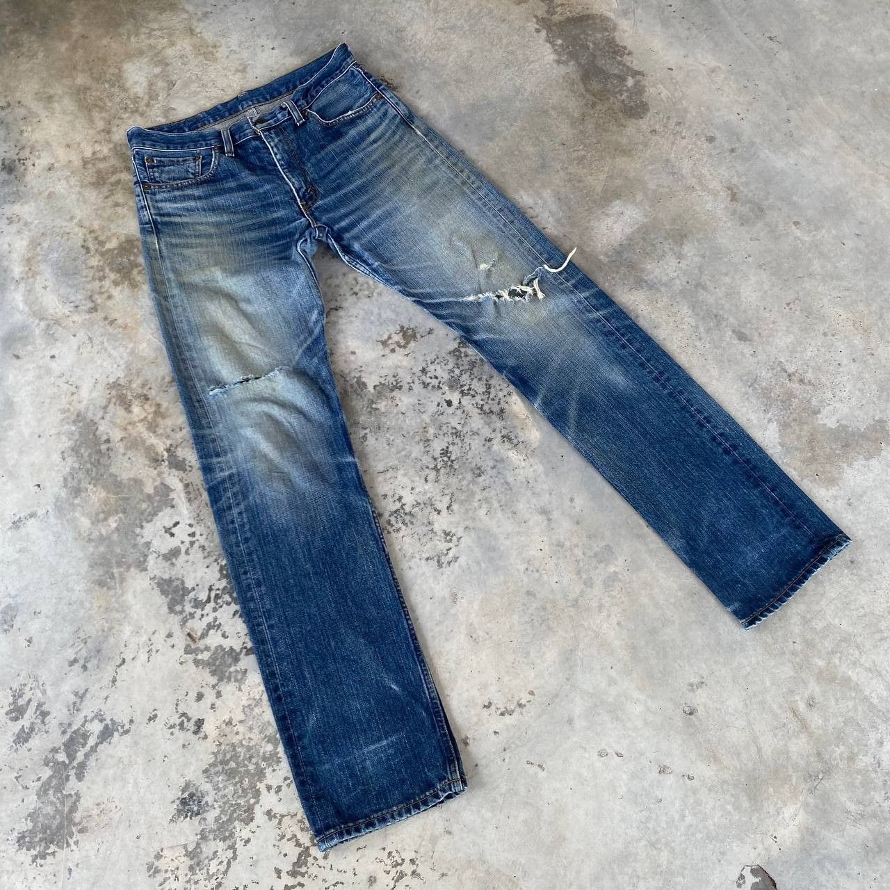 Levi's VINTAGE LEVIS 505 JAPAN DISTRESSED DENIM W32X33 Size US 32 / EU 48 - 12 Thumbnail