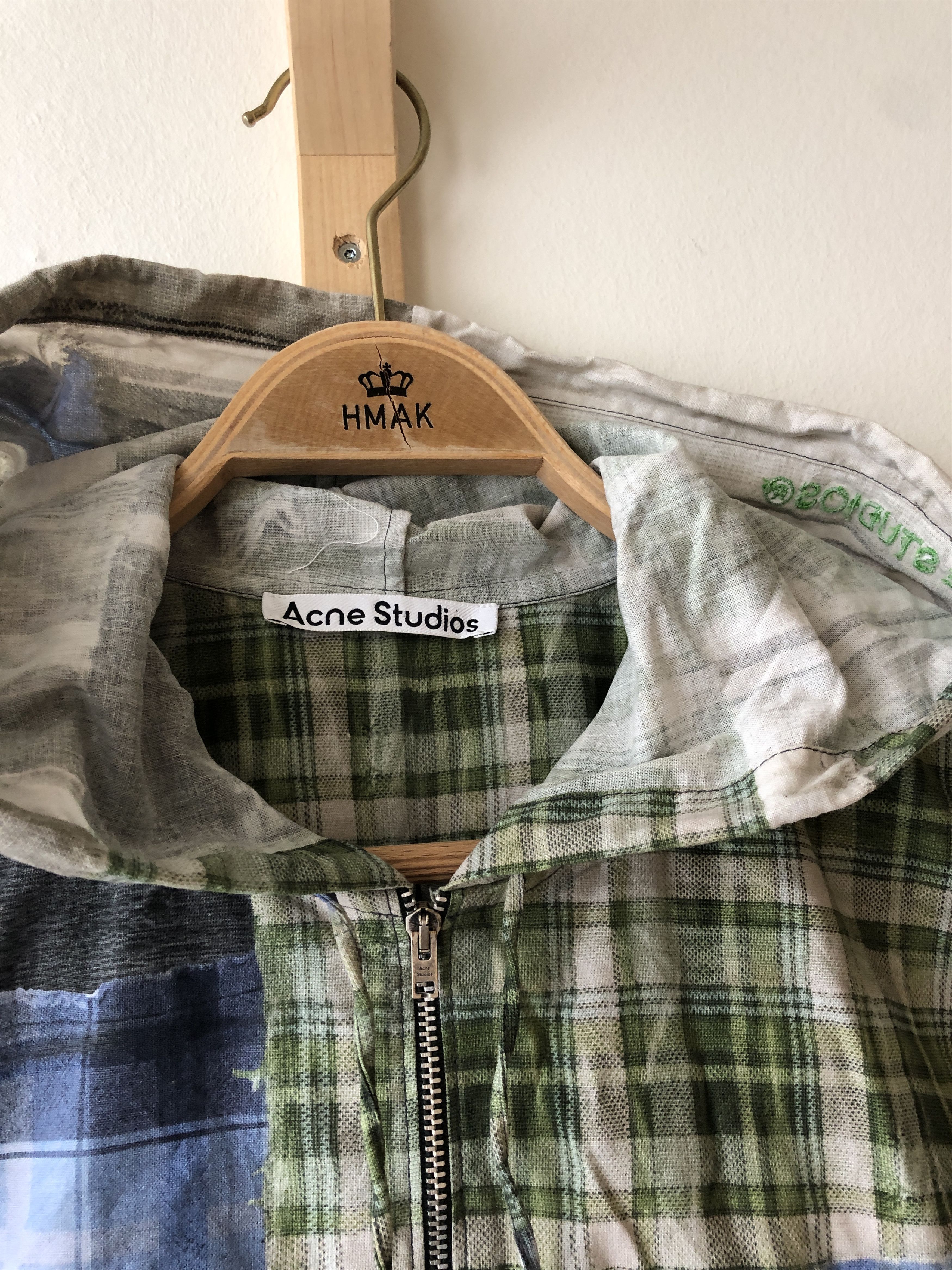 Acne Studios NWOT $500 - 46/S - Green Print Hooded Vest - Trompe L'oeil Size US S / EU 44-46 / 1 - 5 Thumbnail