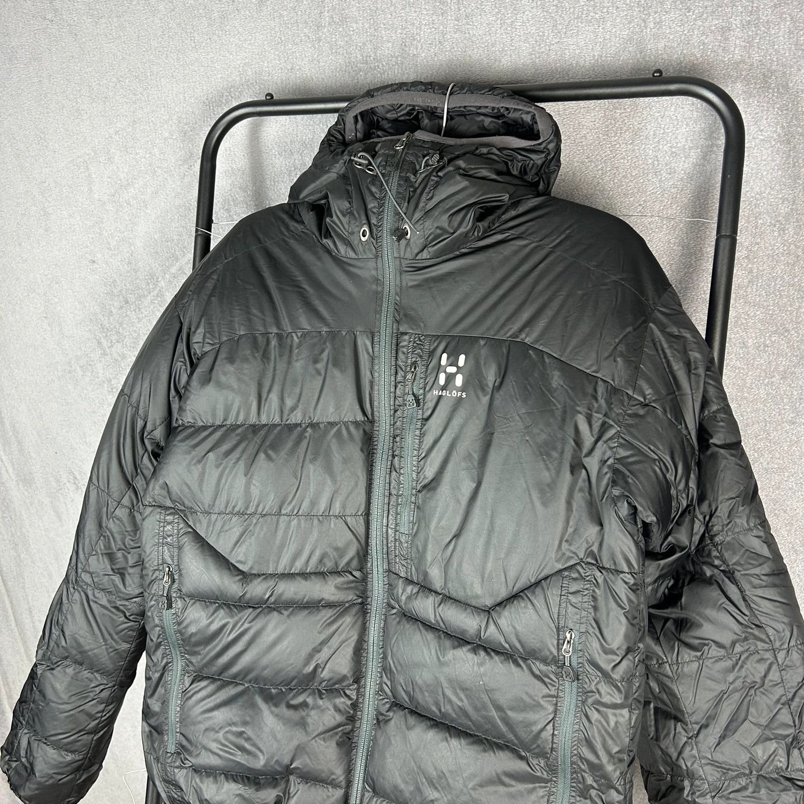 Designer × Haglofs Haglofs Belay II puffer jacket with hood black mini print Size US S / EU 44-46 / 1 - 3 Thumbnail