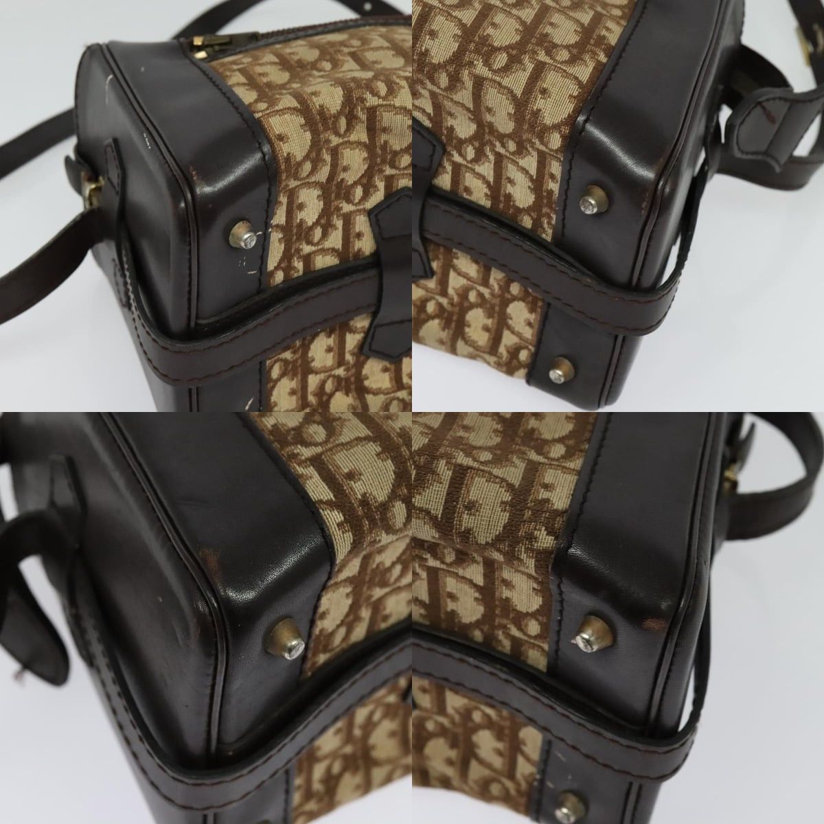 Dior DIOR Trotter Canvas Shoulder Bag Brown Gold Size ONE SIZE - 10 Thumbnail