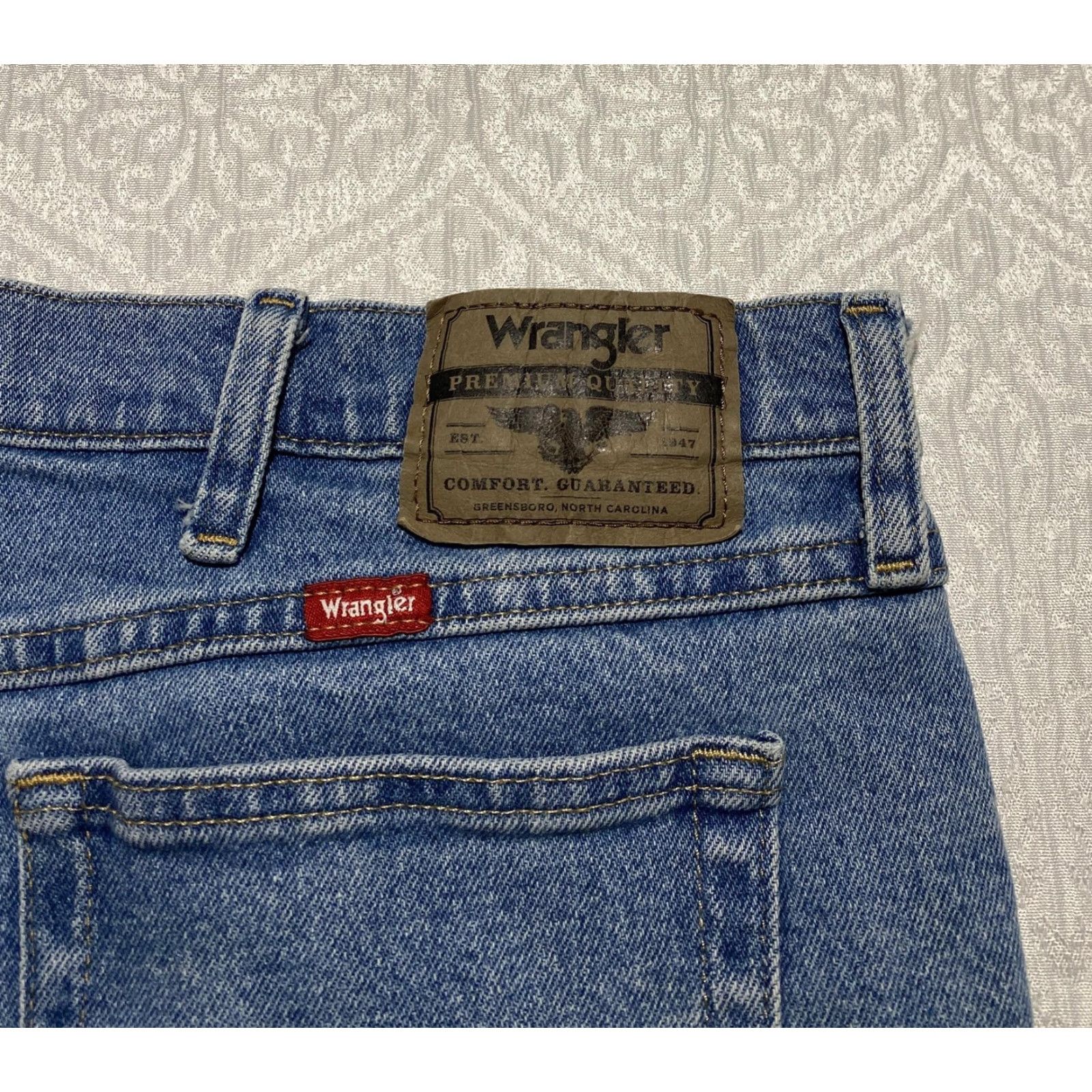 Wrangler VINTAGE Wrangler Jeans Mens 36x30 Blue Premium Quality Comfort Fit Denim Straight Leg Mens Size US 36 / EU 52 - 3 Thumbnail