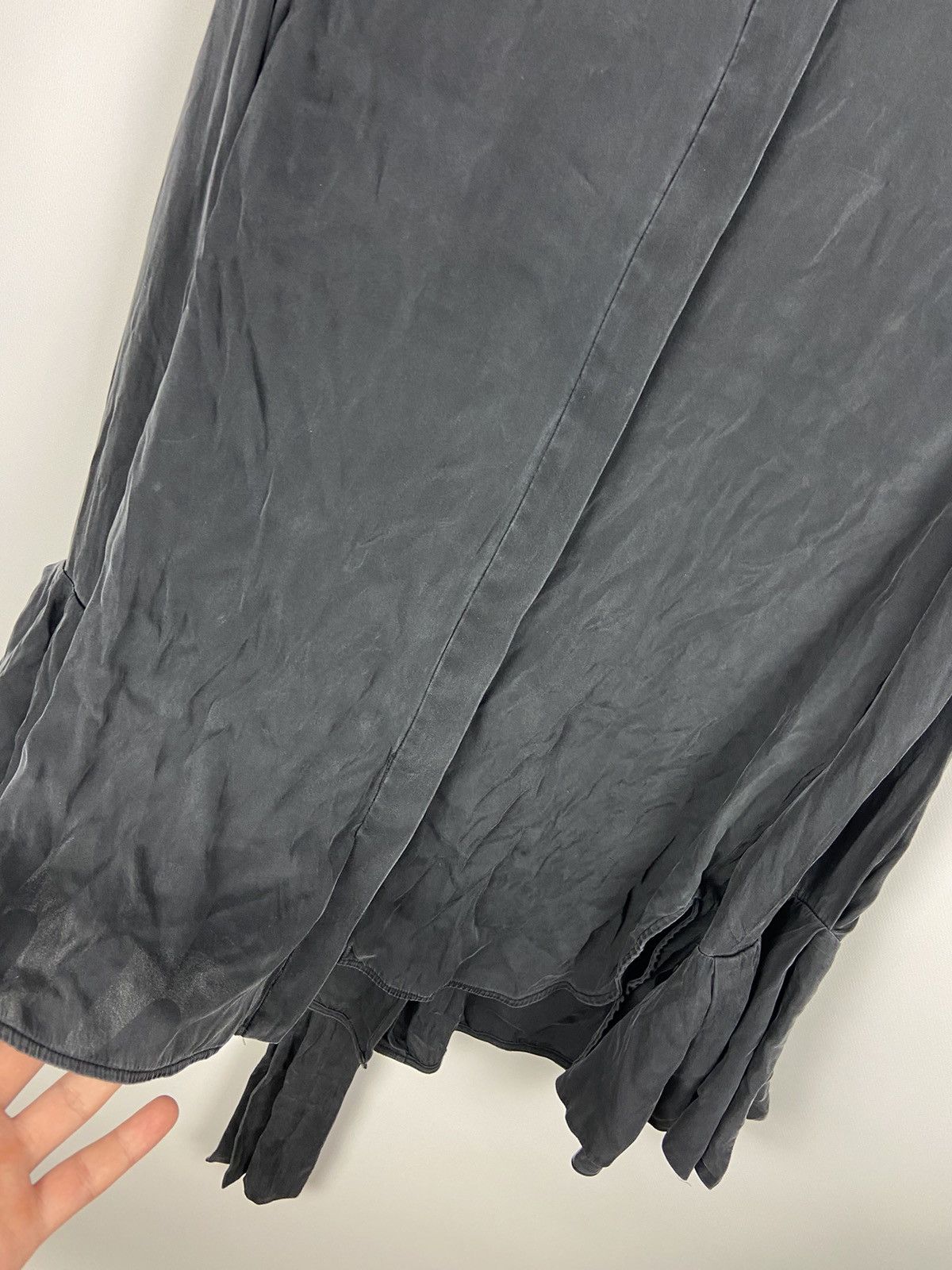 ELLERY Ellery Luxury Black Shirt Asymmetrical Long Sleeve Silk Size M / US 6-8 / IT 42-44 - 14 Thumbnail