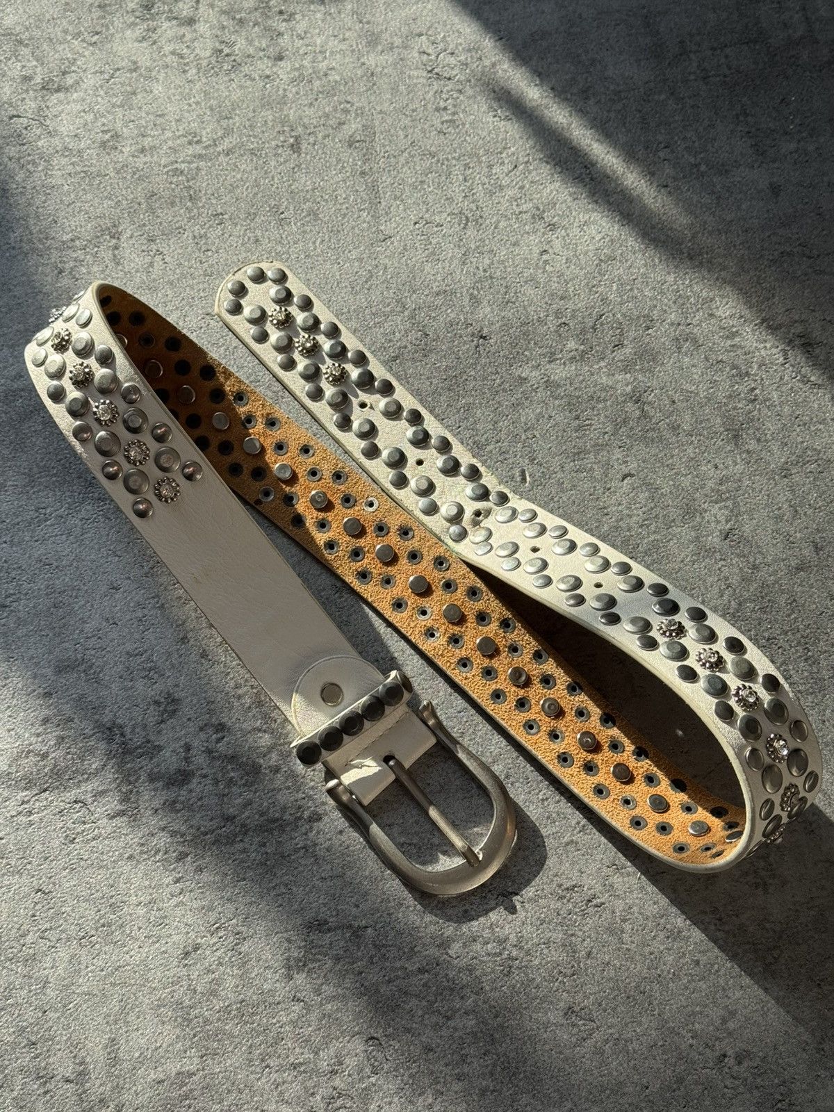 Hysteric Glamour × Japanese Brand × Vintage 🤩 Y2K Vintage Leather Belt BB Simon Style Size ONE SIZE - 7 Thumbnail