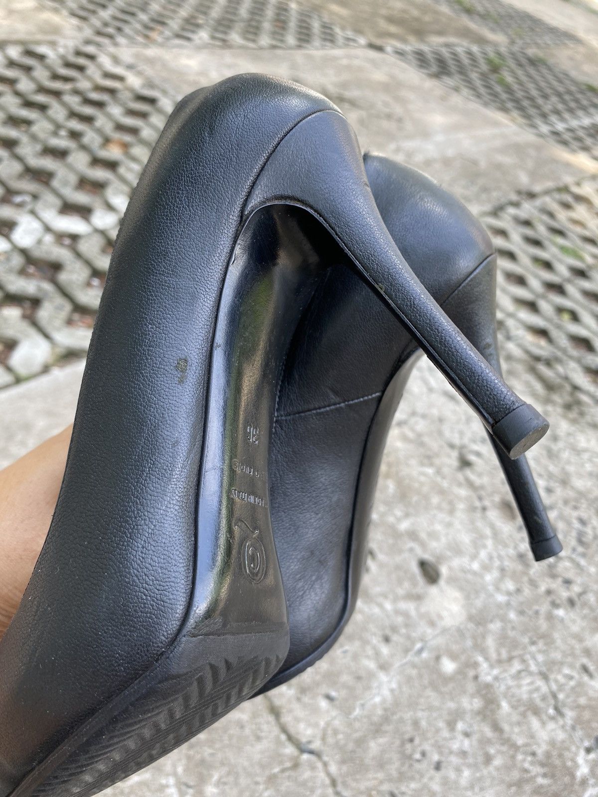 Alexander McQueen Alexander McQueen Leather Embellished Skull Peep Toe Pumps Size US 6 / IT 36 - 15 Thumbnail