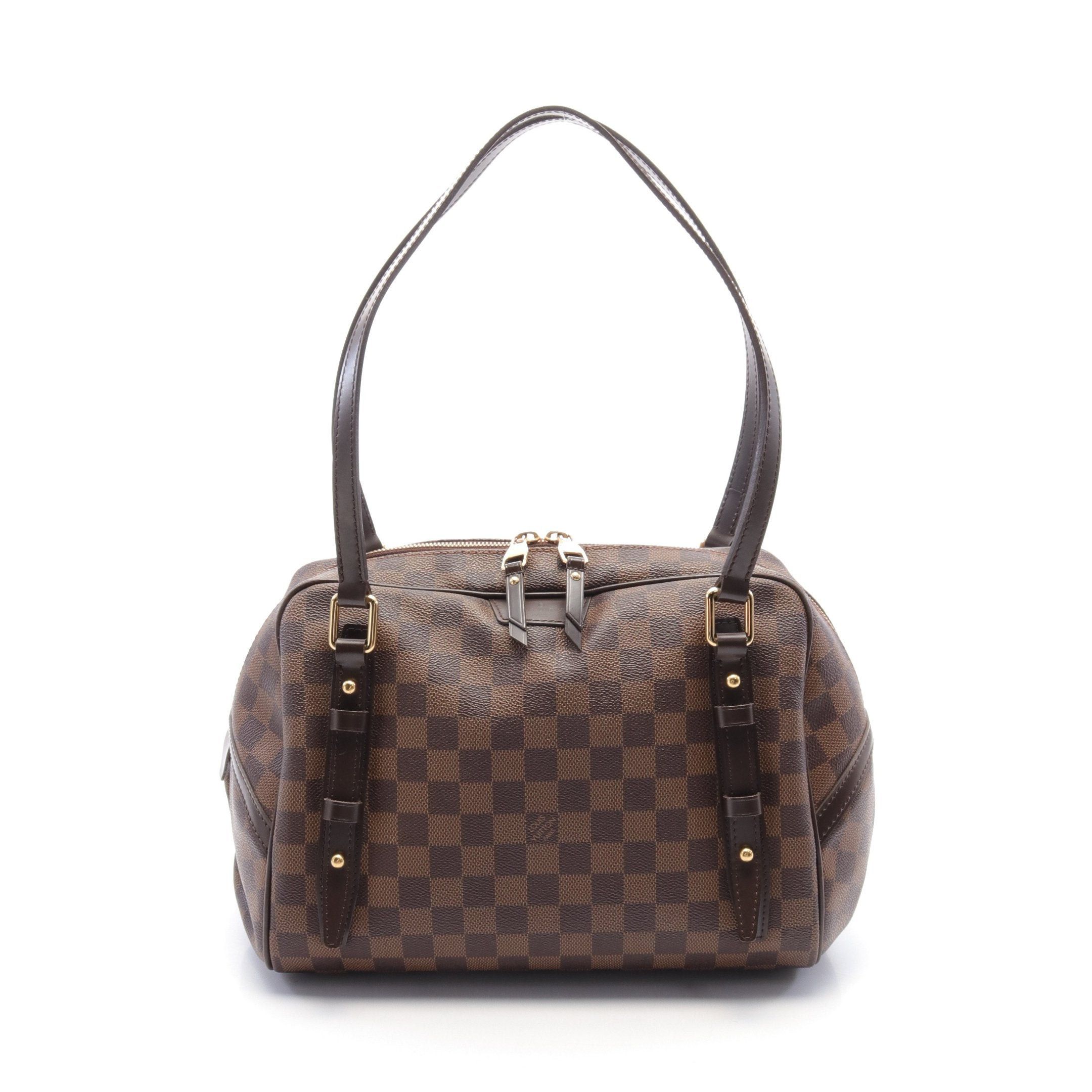 Louis Vuitton Louis Vuitton Rivington Pm Damier Ebene Shoulder Bag Leather Brown Size ONE SIZE - 1 Thumbnail