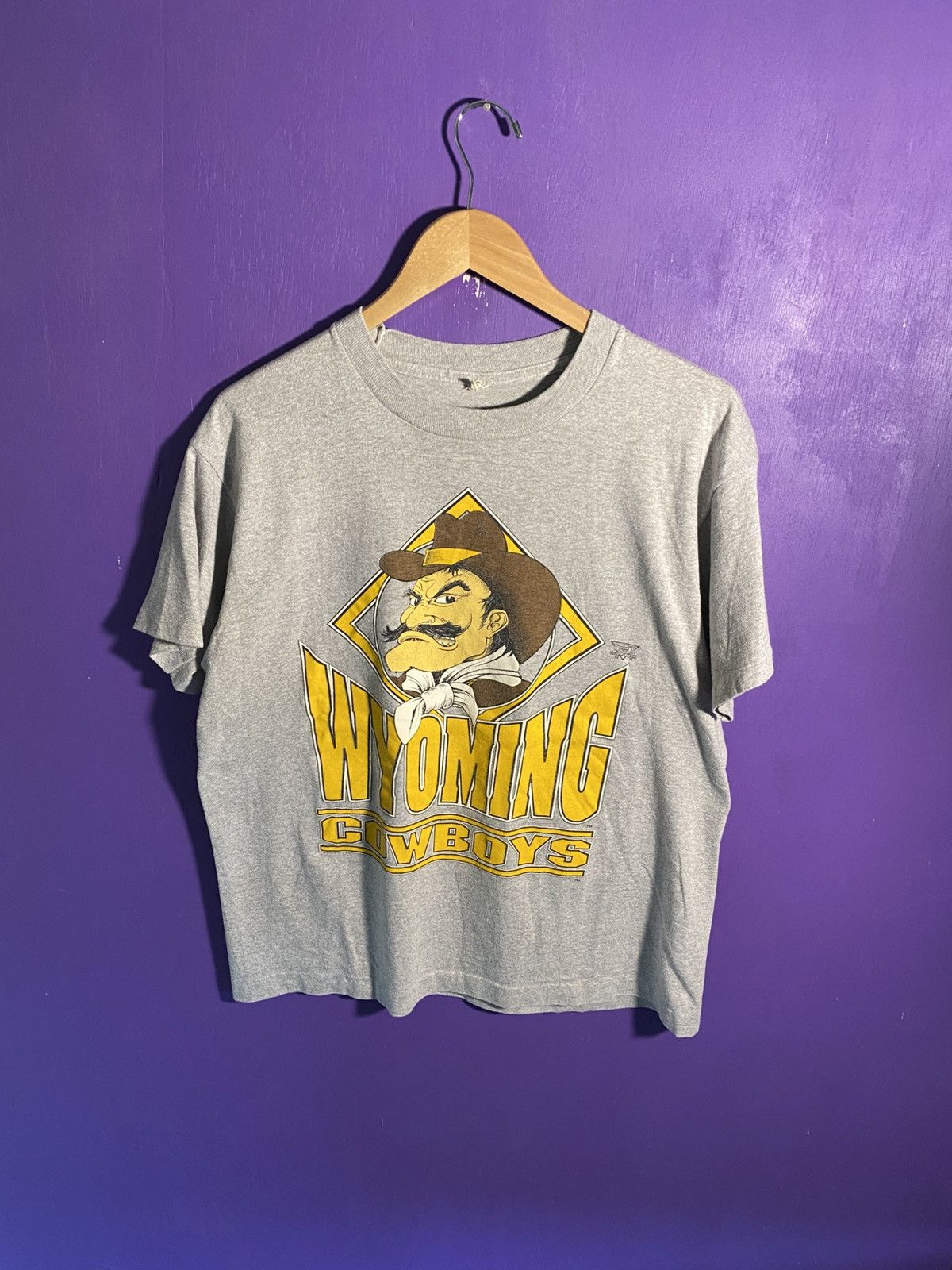 Other Vintage 80s Wyoming cowboys logo t-shirt Size US L / EU 52-54 / 3 - 1 Thumbnail