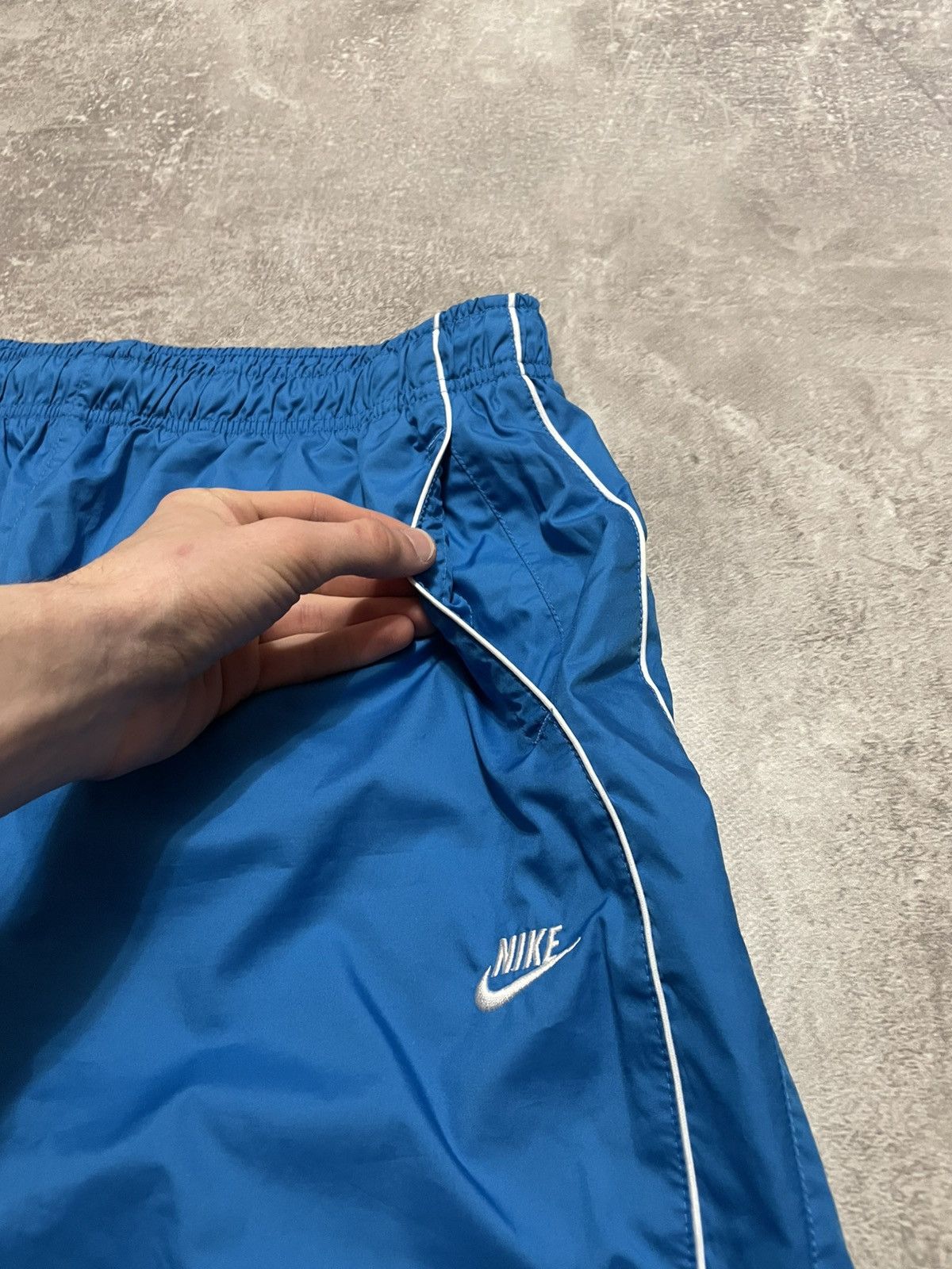 Nike × Vintage Vintage Nike Nylon Blue Shorts Drill Y2K Size US 34 / EU 50 - 5 Thumbnail