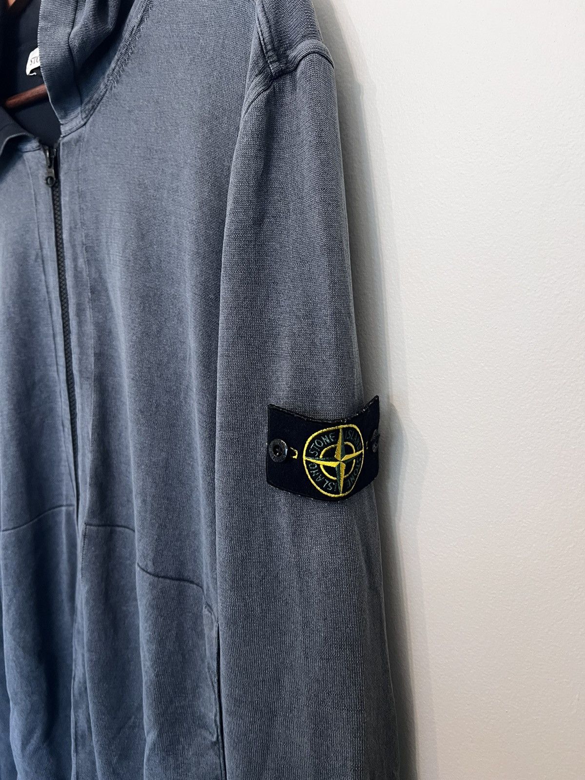 Stone Island Frost Treatment Cotton Hoodie XXL Black/Blue Size US XXL / EU 58 / 5 - 2 Thumbnail