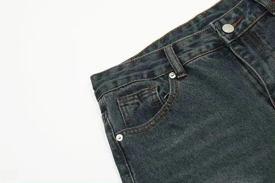 Japanese Brand Design Hip Hop Baggy Washed Retro Loose Jeans y2k Size US 34 / EU 50 - 4 Thumbnail