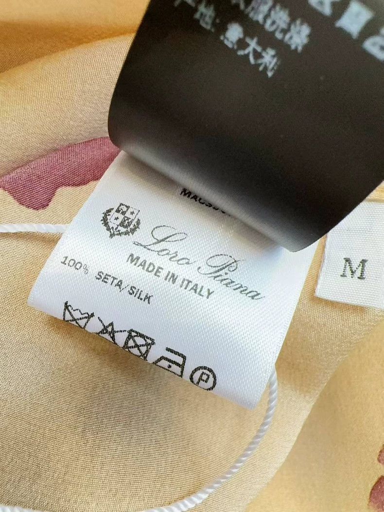 Loro Piana LORO PIANA Silk printed long sleeve shirt in nude color Size M / US 6-8 / IT 42-44 - 6 Thumbnail