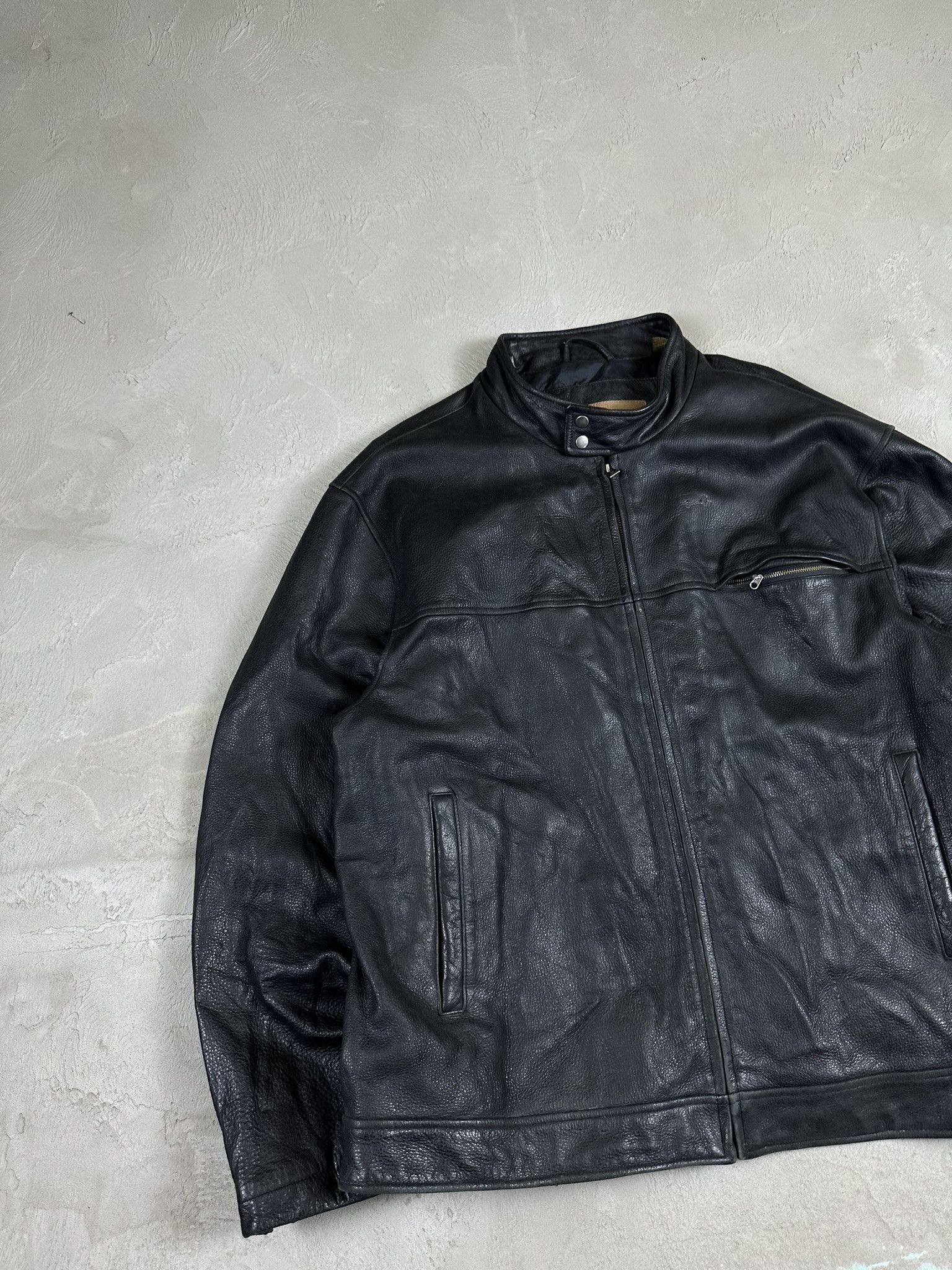 Timberland 00s Vintage Timberland Real Leather Boxy Bomber Jacket Size US XXL / EU 58 / 5 - 2 Thumbnail