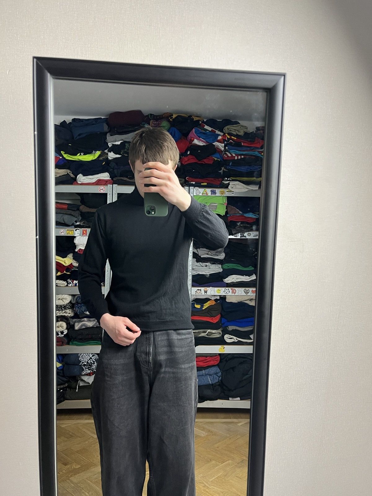 Boggi × Vintage Boggi Milano Turtleneck Wool Black Sweater Luxury Men’s L Size US L / EU 52-54 / 3 - 2 Thumbnail
