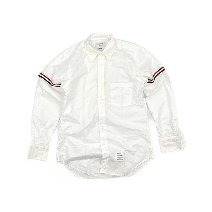 Thom Browne Thom Browne Classic White Long Sleeve Shirt -2507 Size US M / EU 48-50 / 2 - 8 Thumbnail