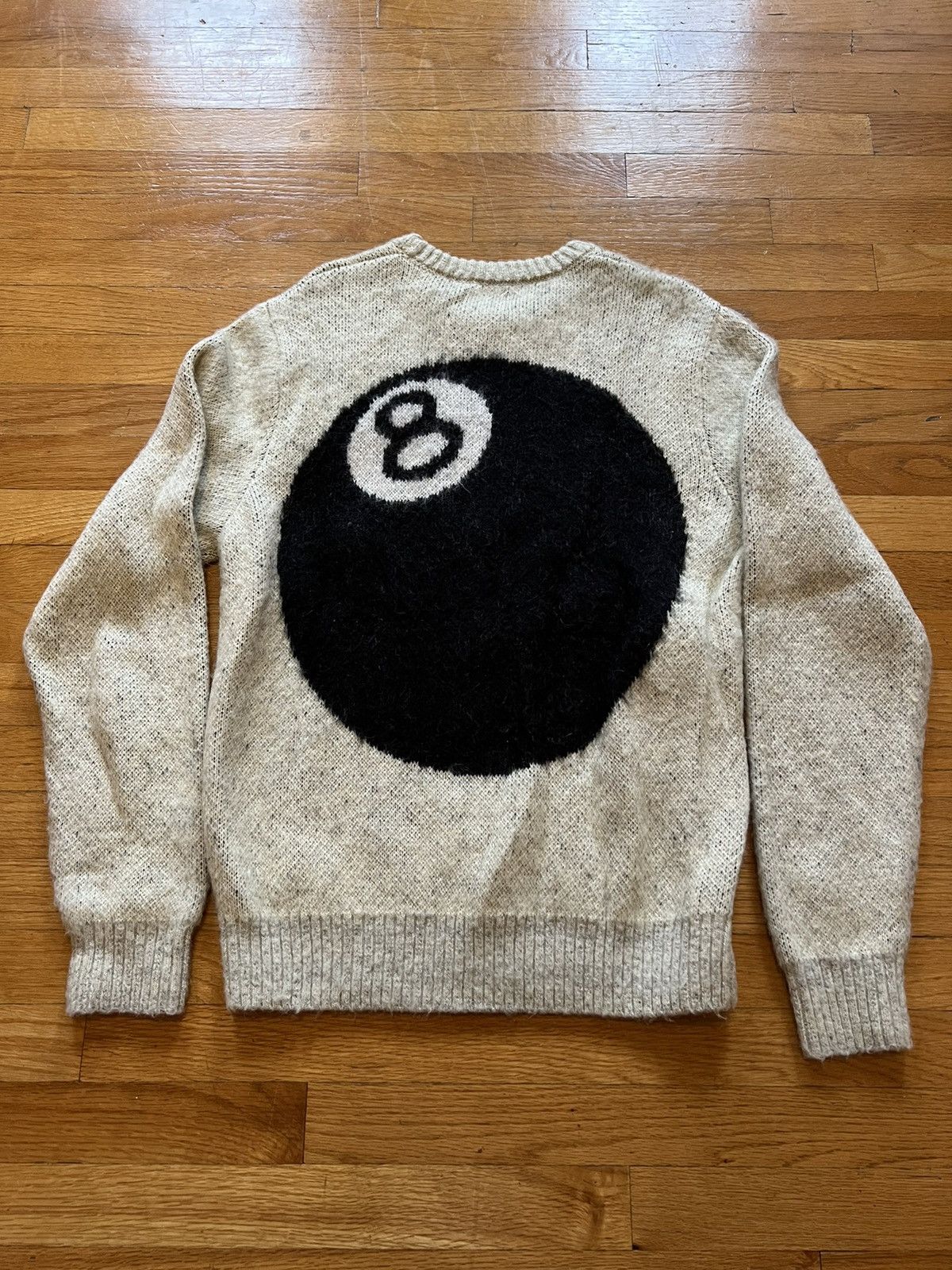 Stussy Stussy - Mohair 8 Ball Sweater - Cream | Grailed