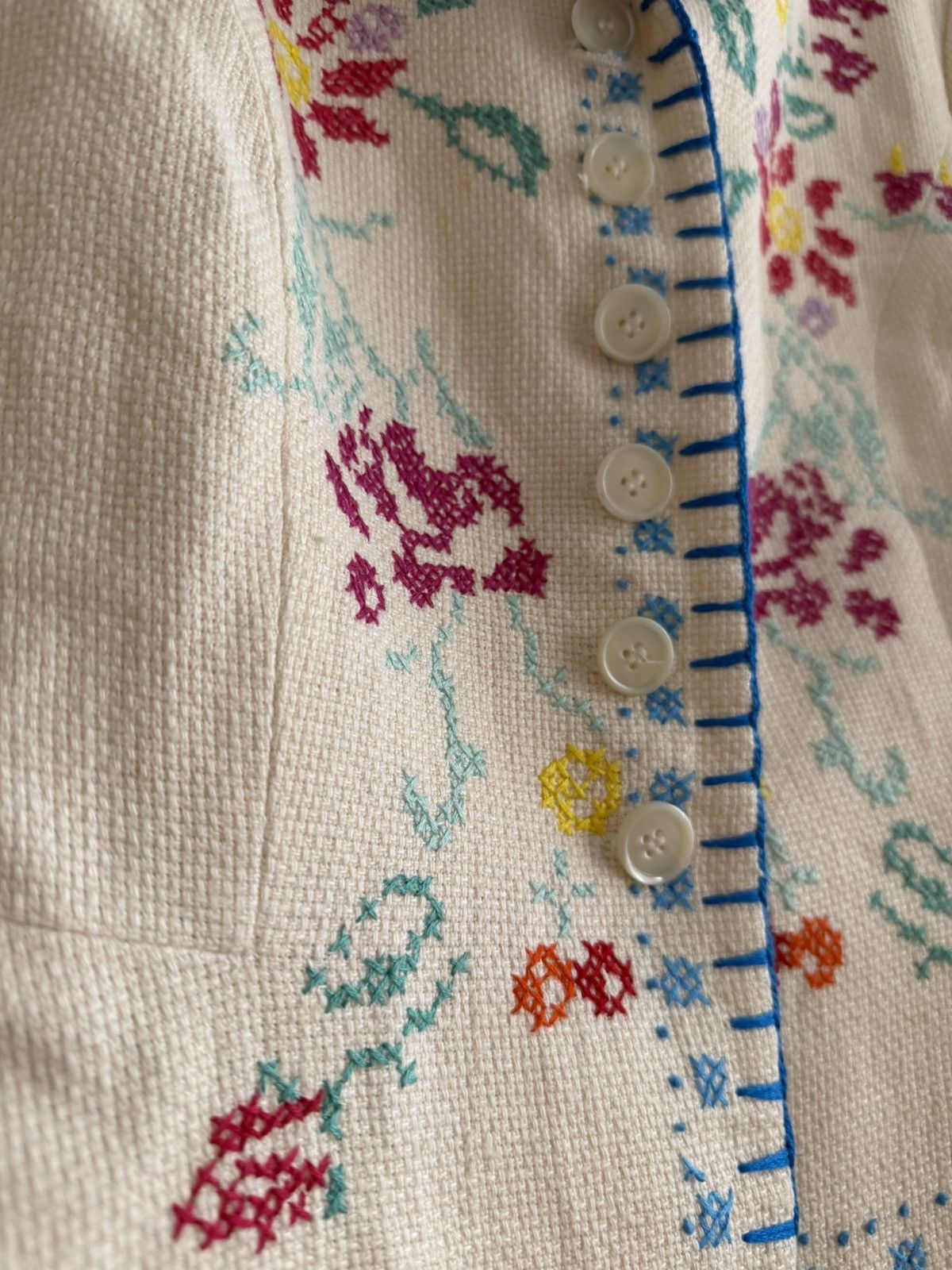 Moschino Moschino Embroidery Linen Jacket Size XS / US 0-2 / IT 36-38 - 8 Thumbnail