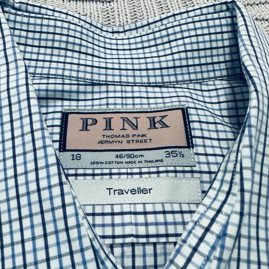 Thomas Pink Thomas Pink Traveller blue plaid button down Size US XXL / EU 58 / 5 - 5 Thumbnail