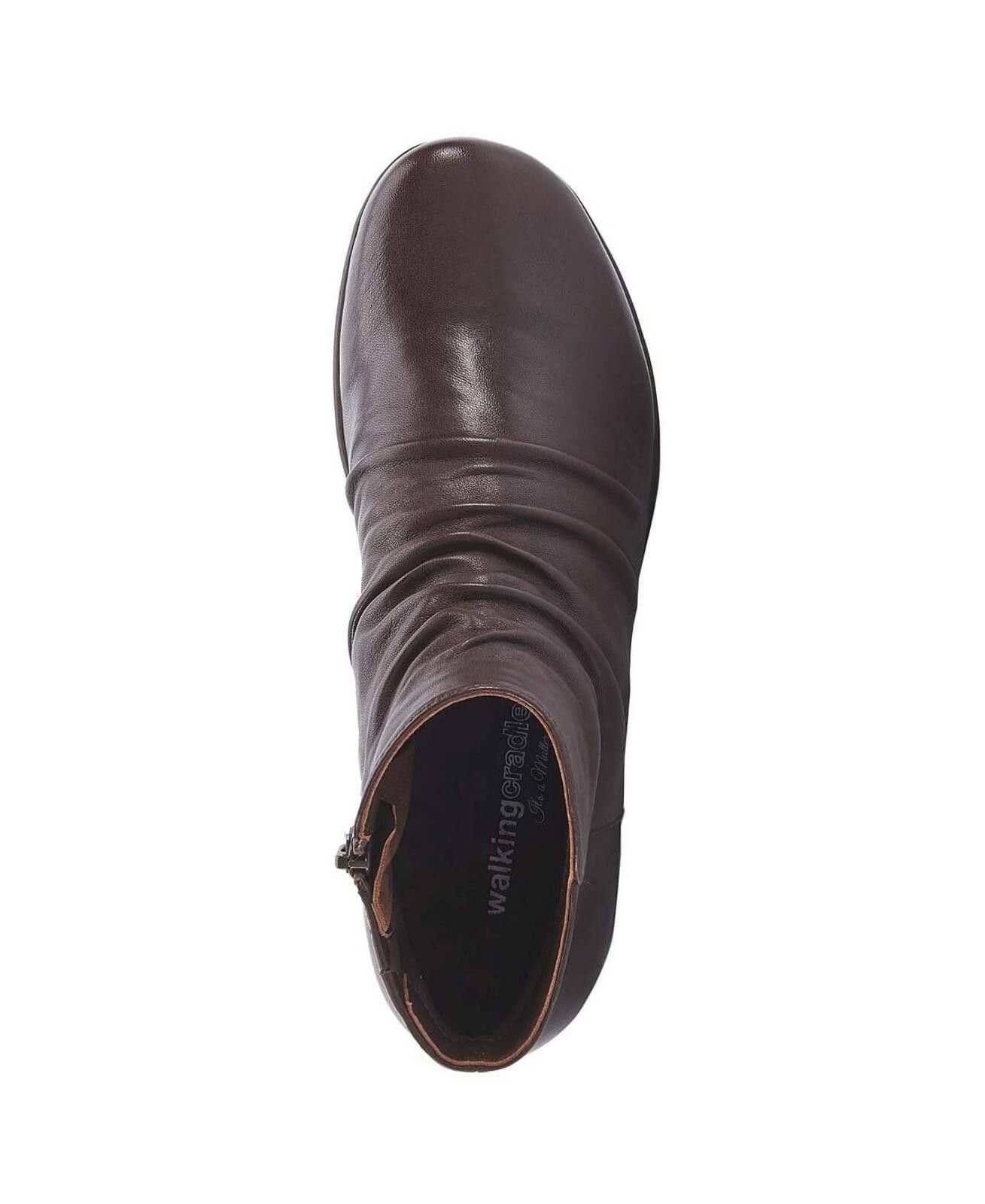 Other Walking Cradles Women's Brown Nappa Leather Esme Booties Size US 8 / IT 38 - 6 Thumbnail